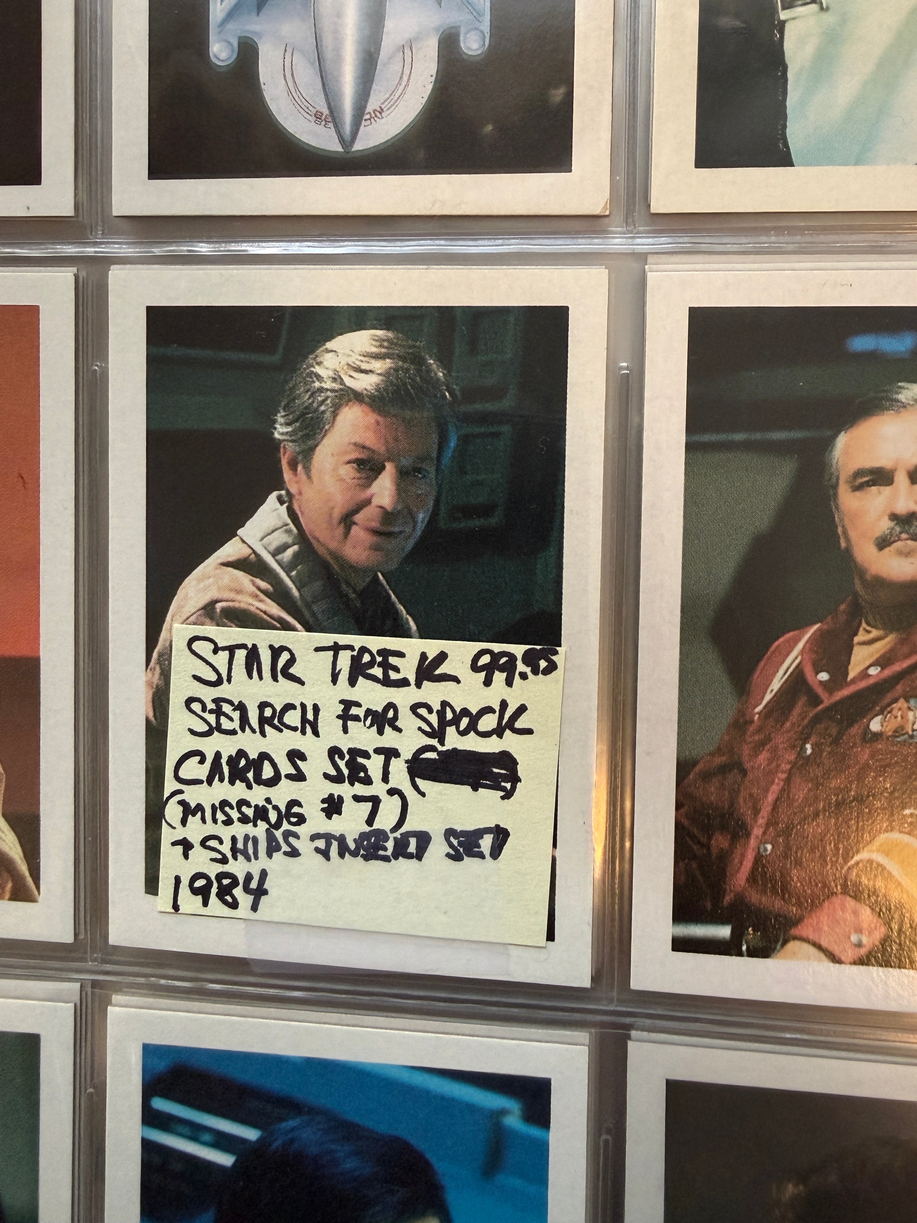 Search for Spock rare movie cards set in Pages plus bonus ships insert card set 1984