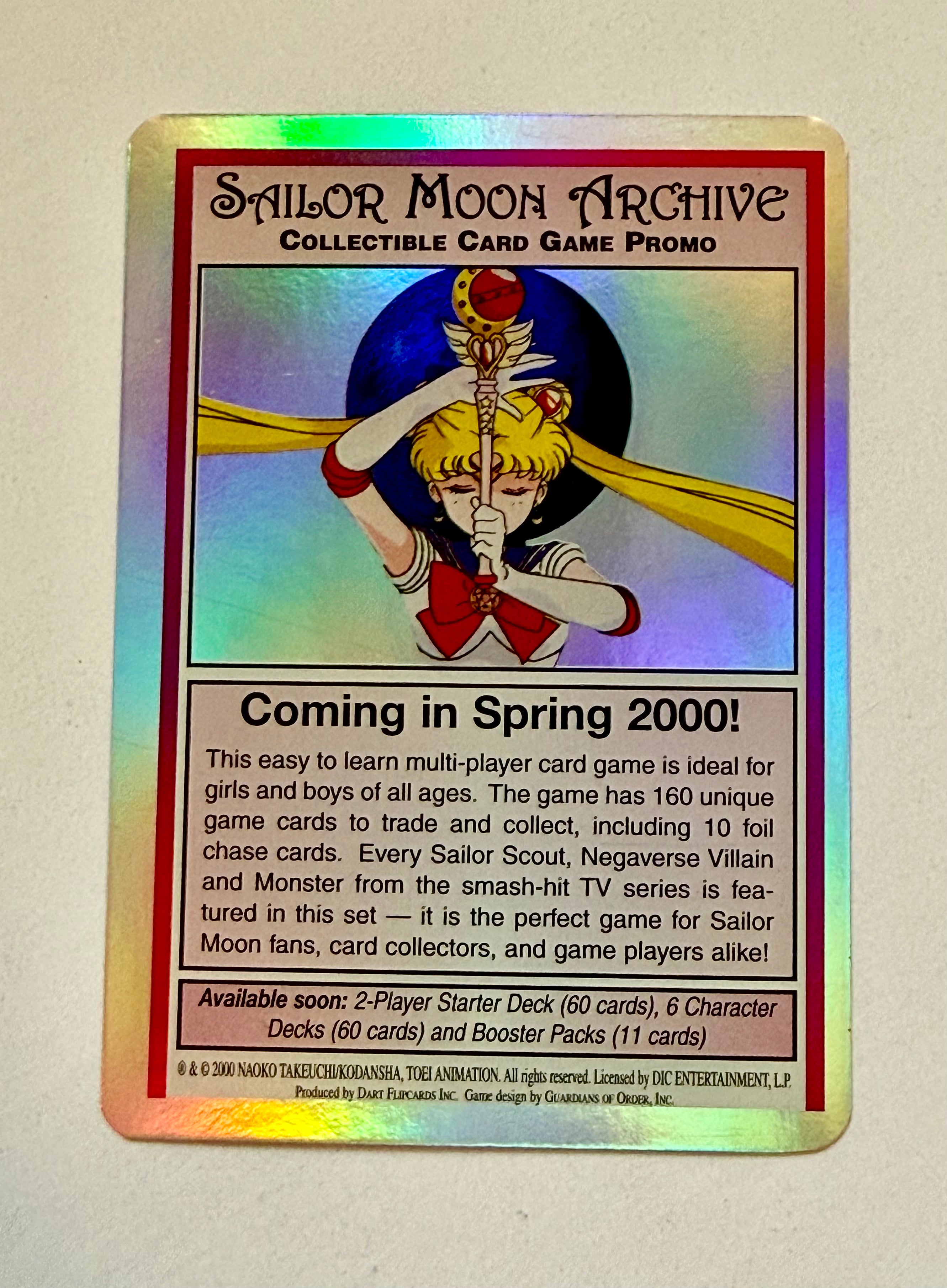 Sailor Moon Anime rare foil high grade condition promo card 1993 Sailor Moon Anime rare foil high grade condition promo card 1993