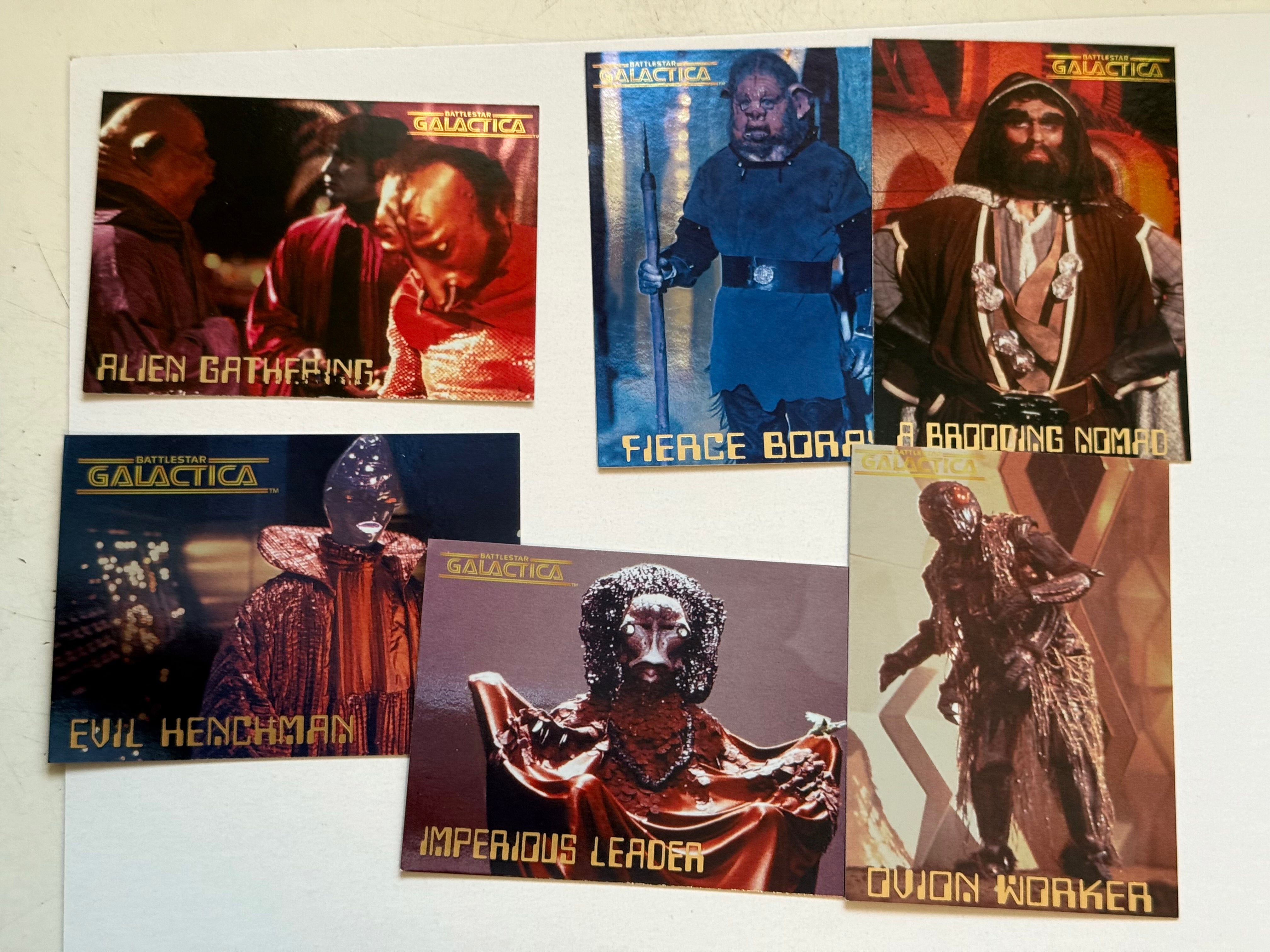 Battlestar Galactica foil insert card set 1997