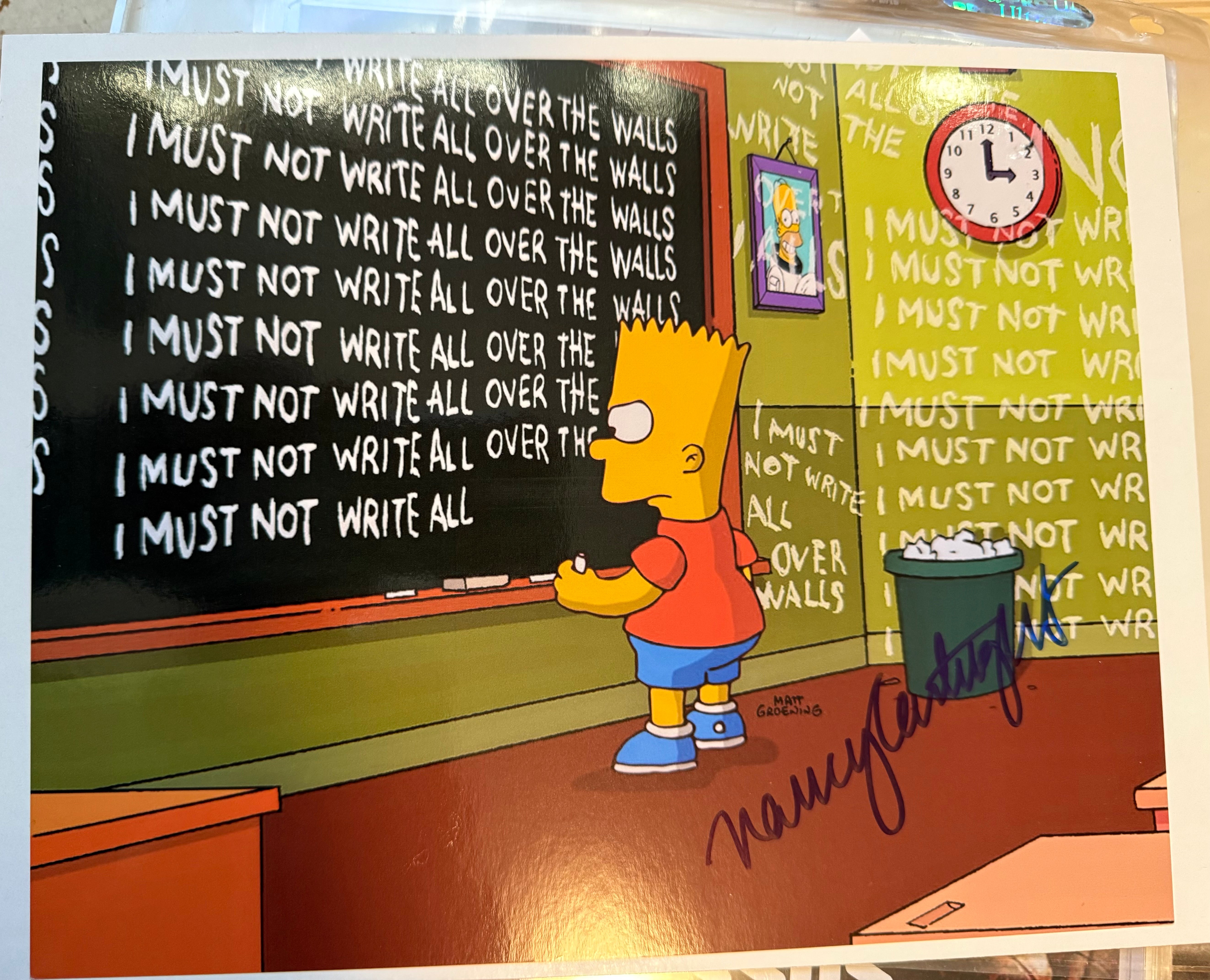 The Simpsons Nancy Cartwright (voice of Bart) autograph 8x10 photo with COA