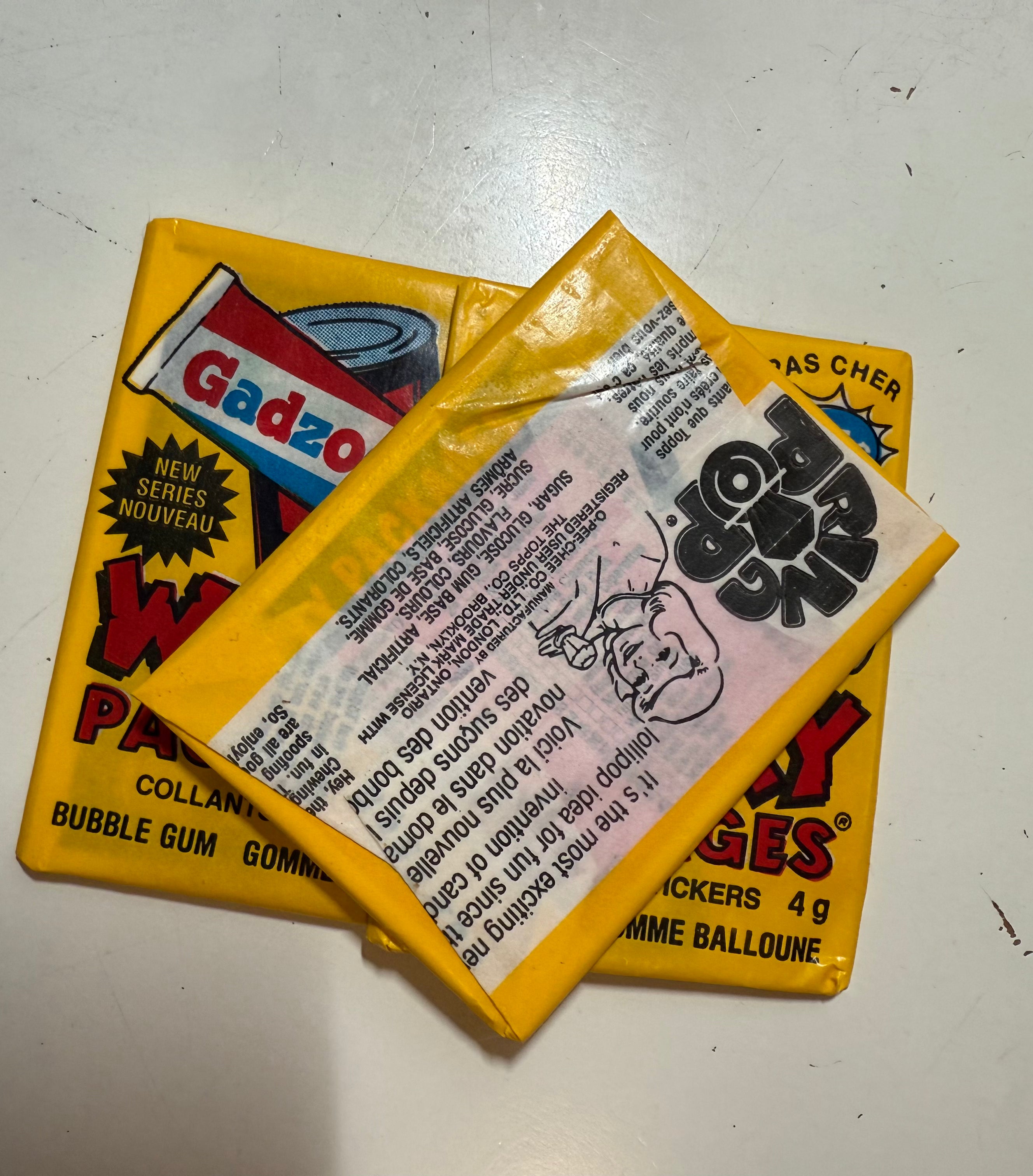 Wacky Packages Opc Canadian version 3 sealed packs 1989