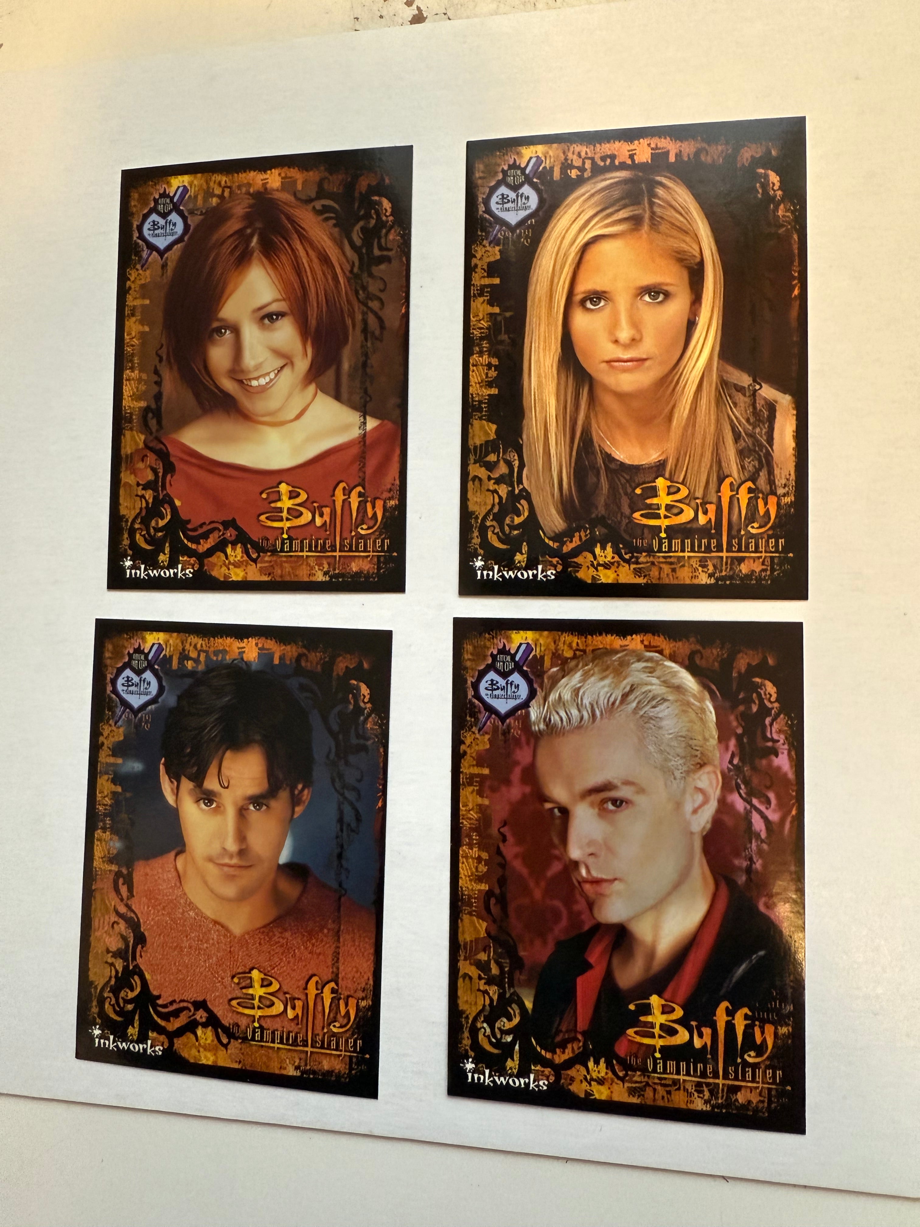 Buffy the Vampire Slayer 4 cards rare issued set 2000