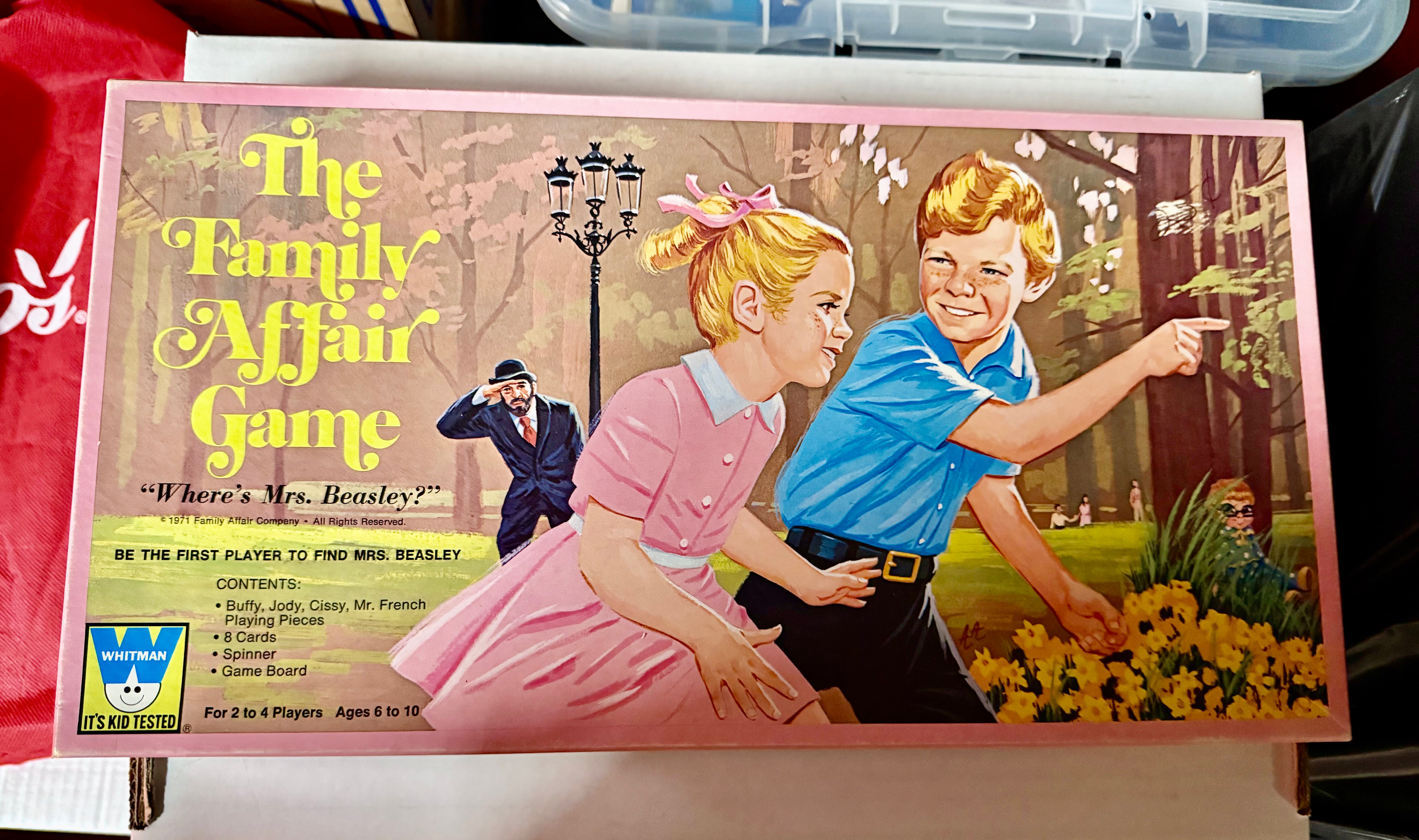 The family affair TV show board game 1971