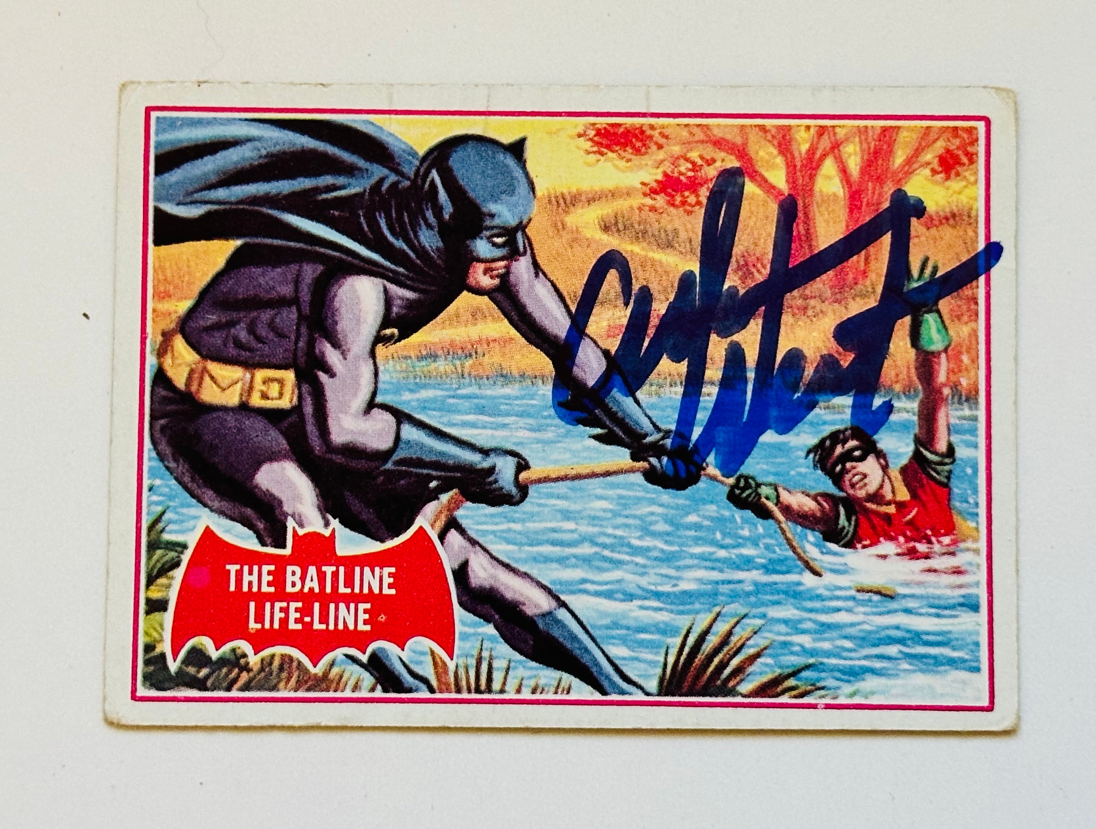 Batman Adam West original autograph in person card from 1966. Fanexpo certified!