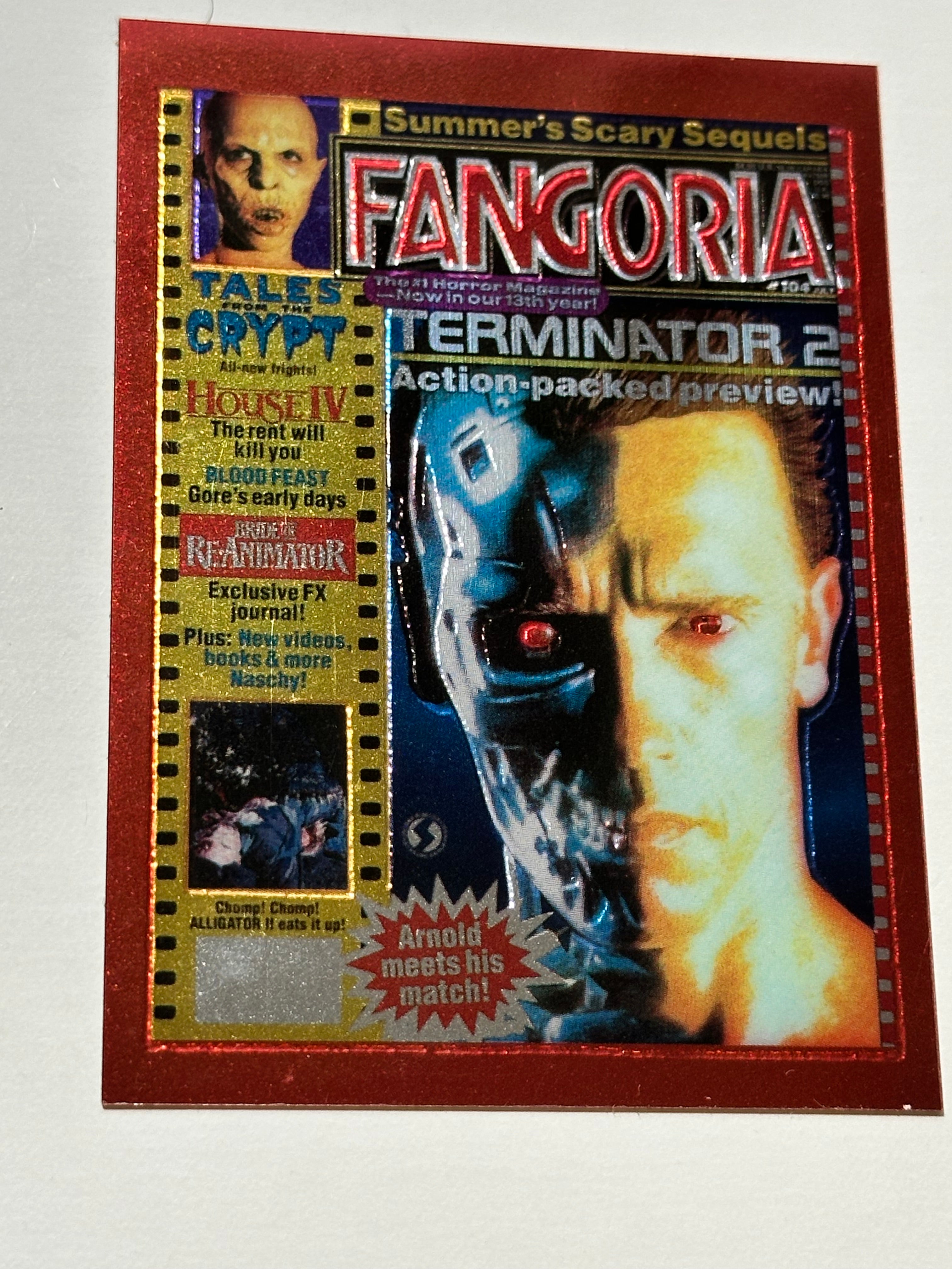 Fangoria Horror foil insert card 1992