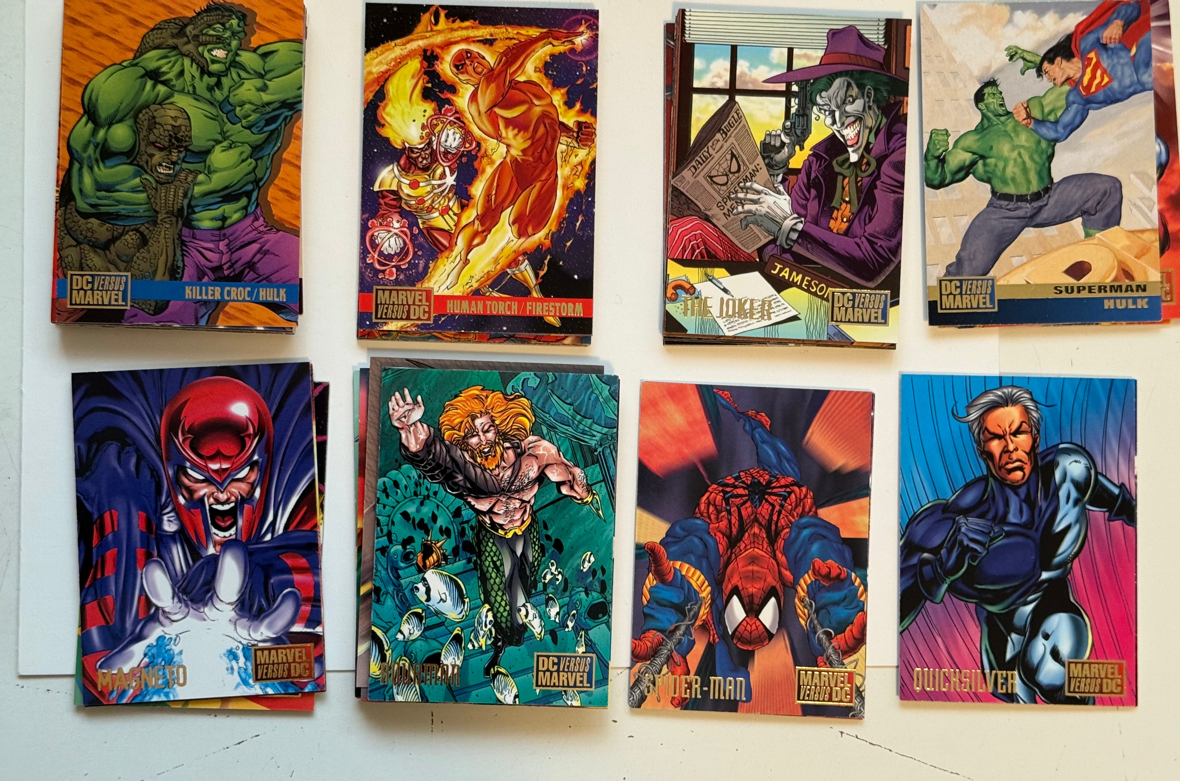 DC vs Marvel rare superheroes cards set 1995