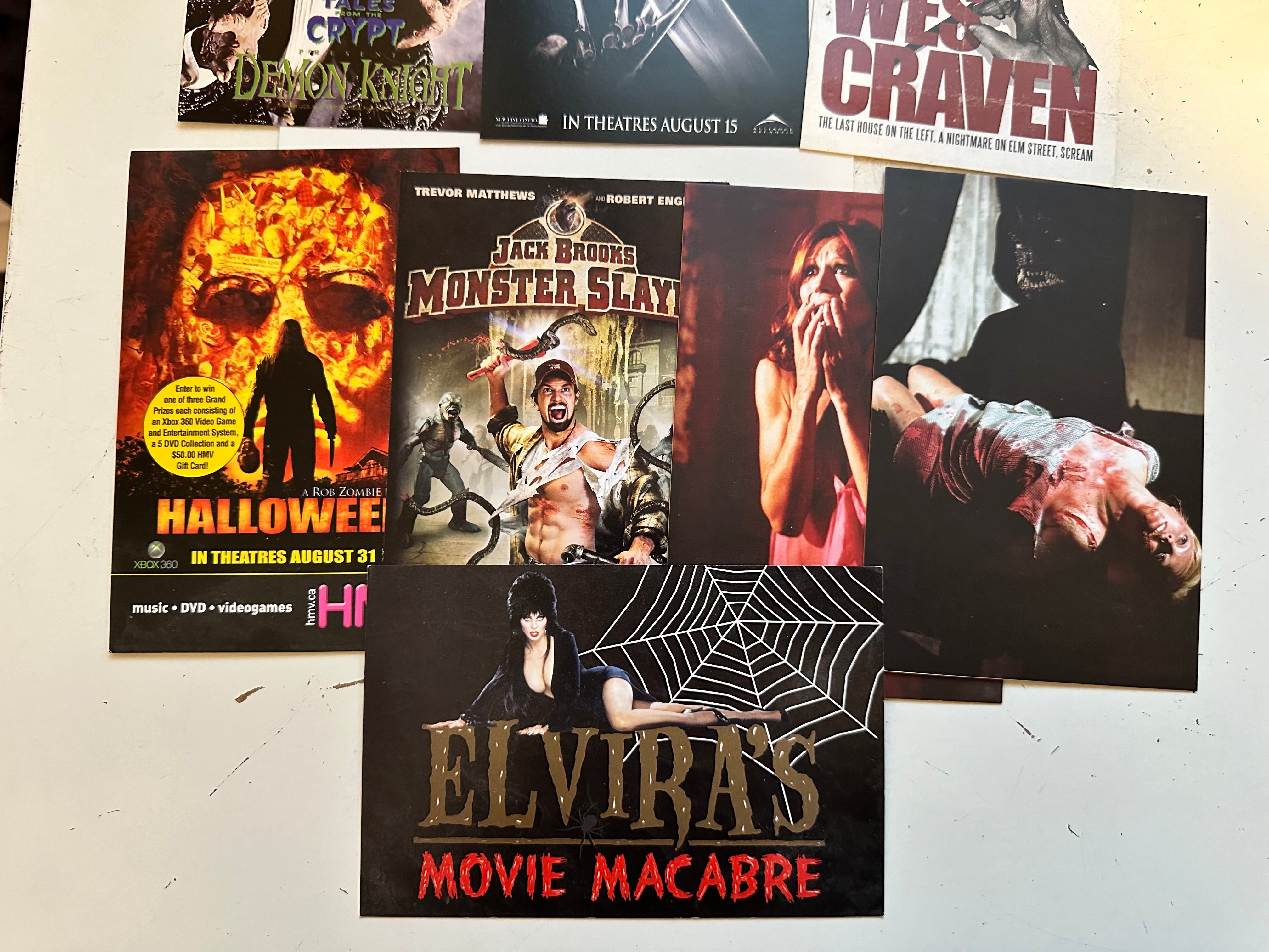 Horror movies 6 promotional postcards lot deal 2006