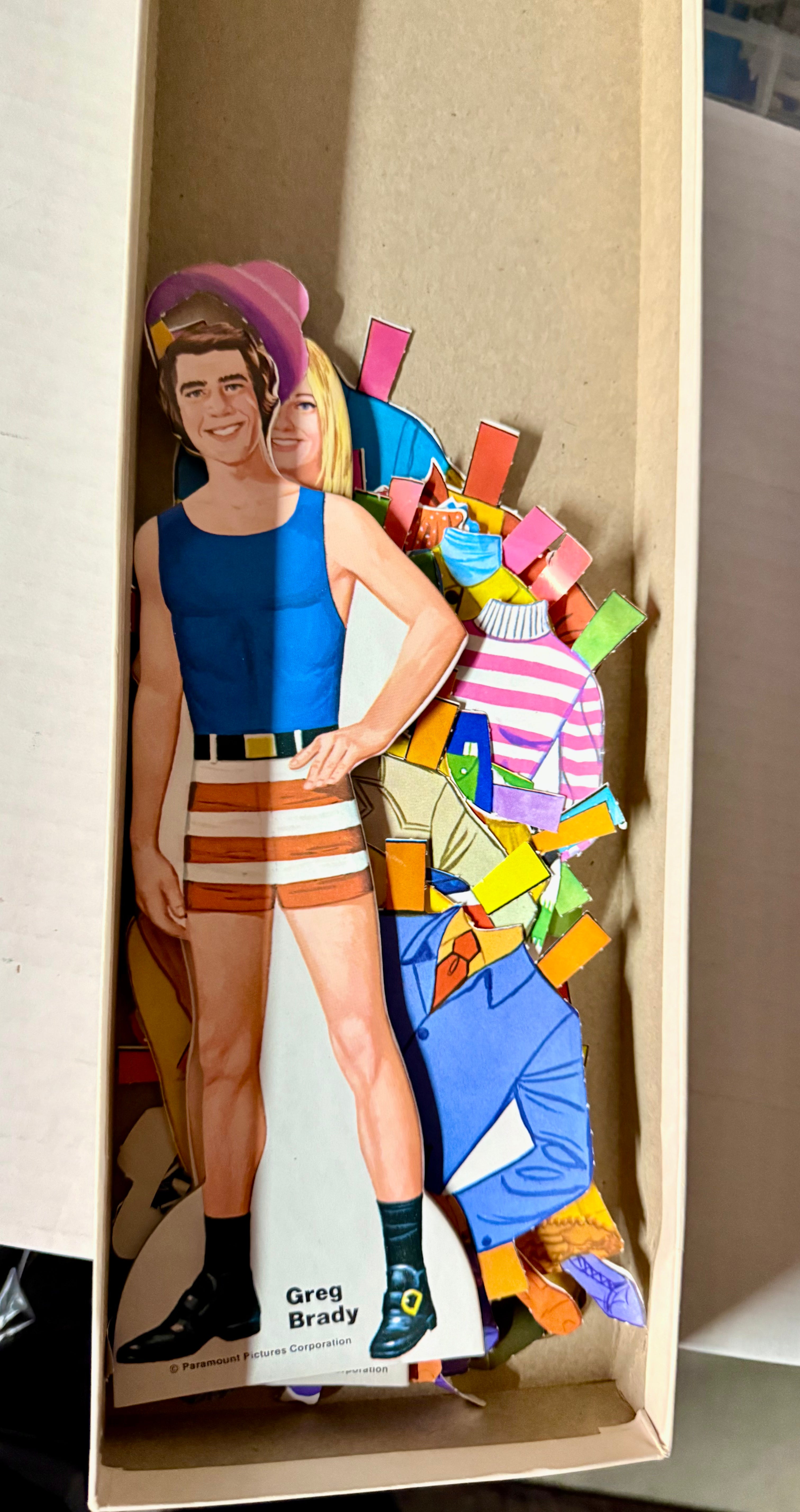 Brady Bunch TV show rare Paper dolls set inbox 1971