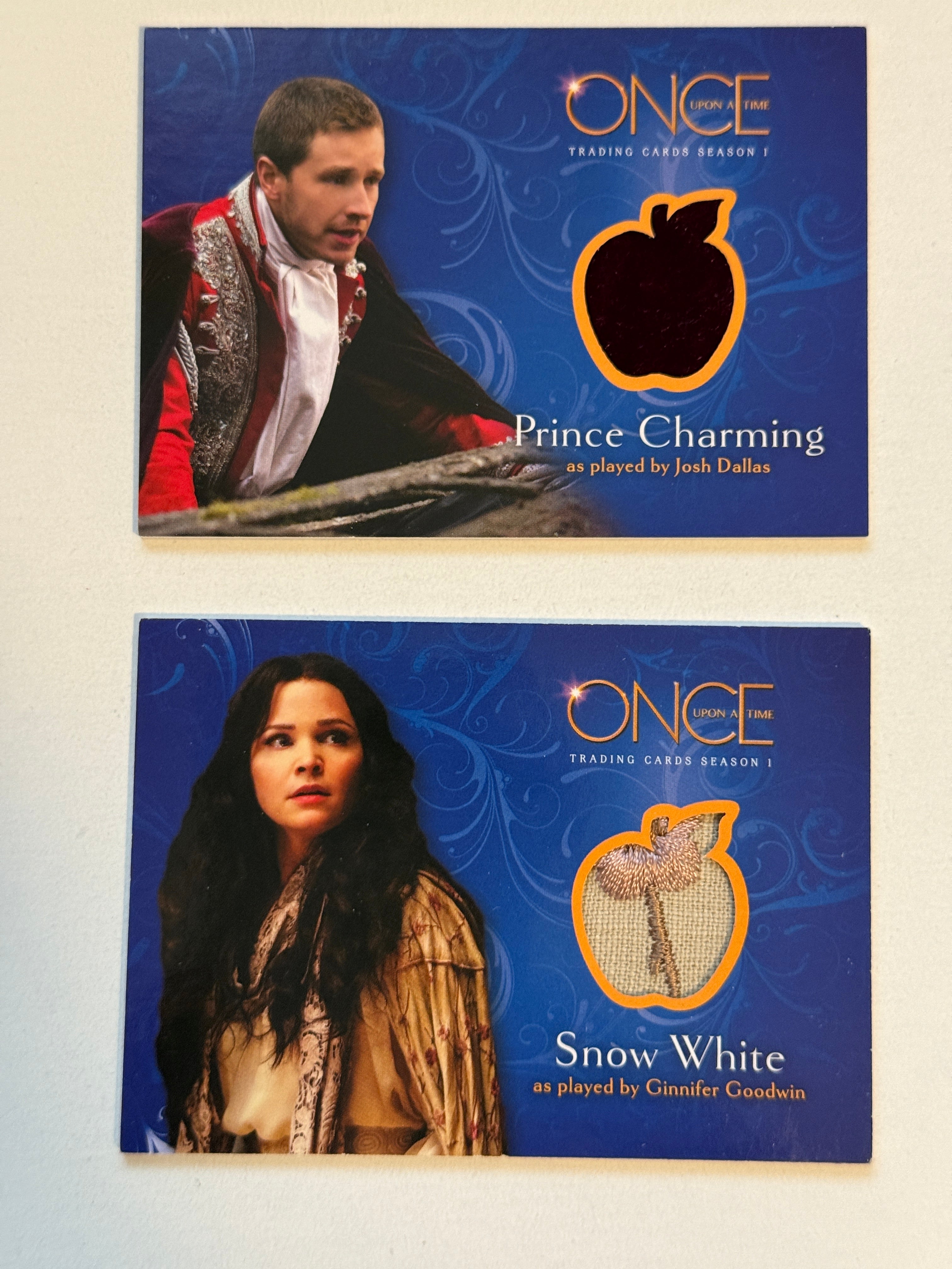Once upon a Time Snow White TV show two memorabilia and cards