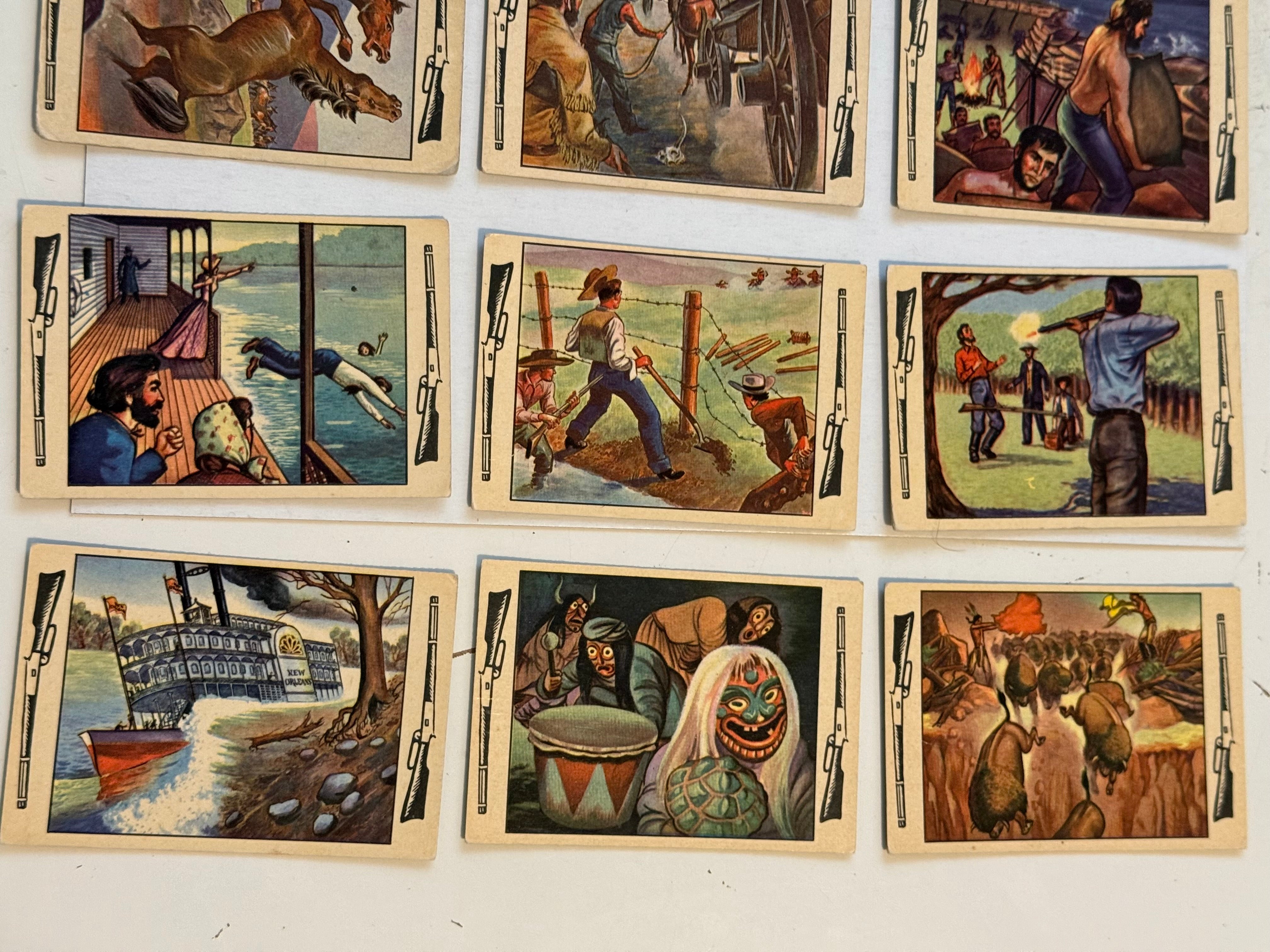Frontier days, 12 vintage cards lot deal 1956