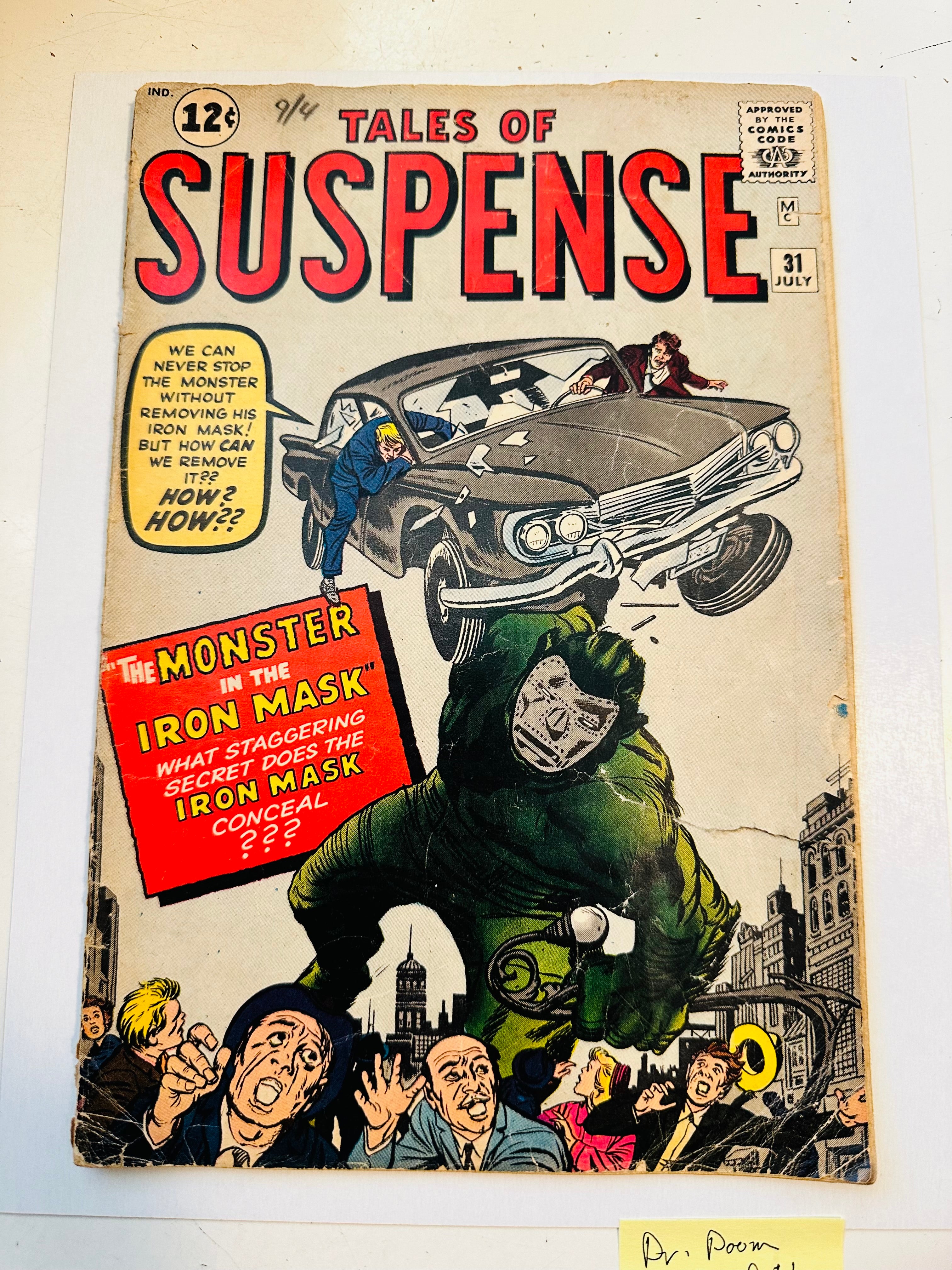 Tales of Suspense #31 Rare Doctor Doom first Prototype story Marvel Comics 1962