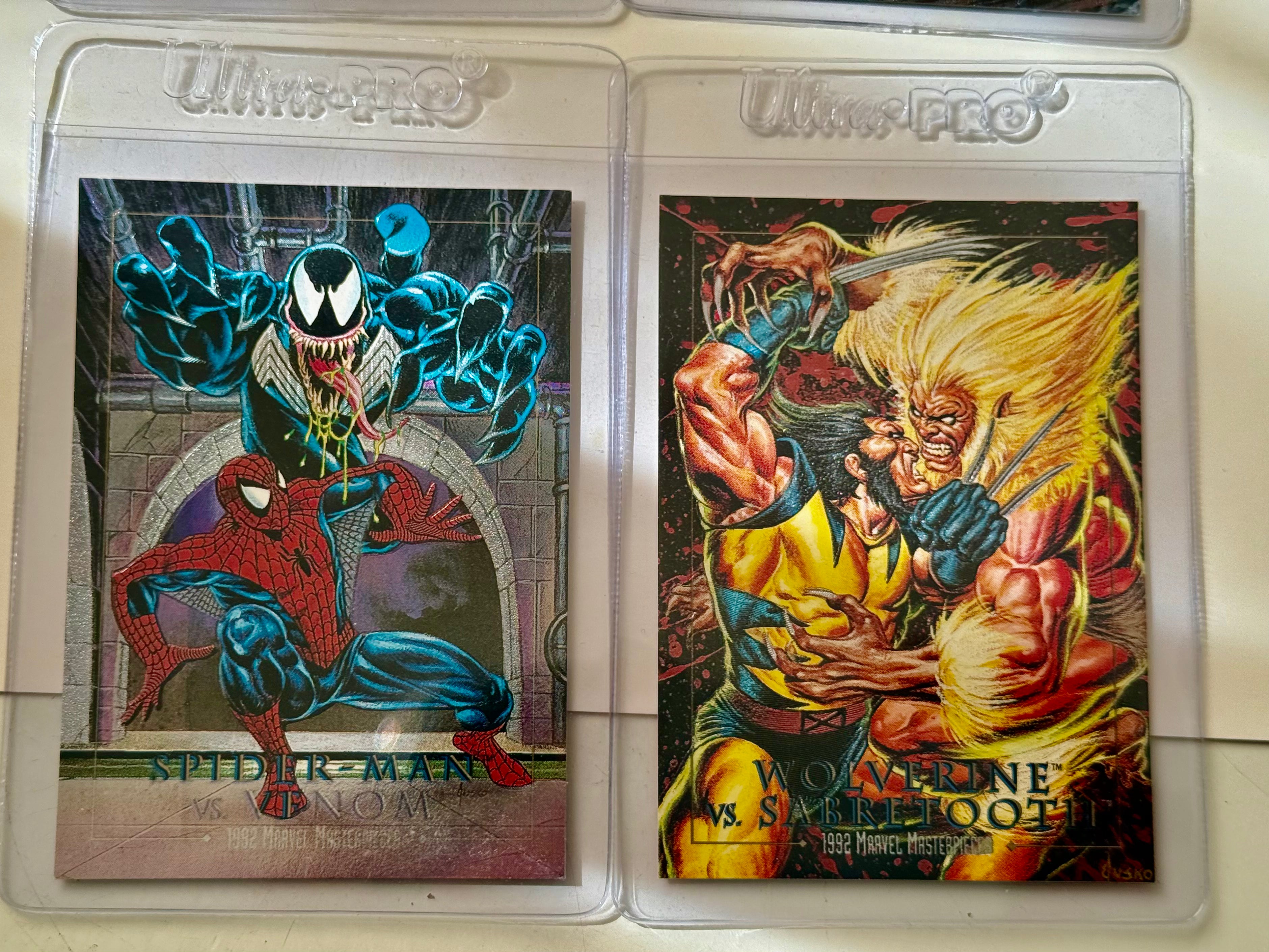 Marvel masterpieces 4 cards inserts spectra etched lot deal