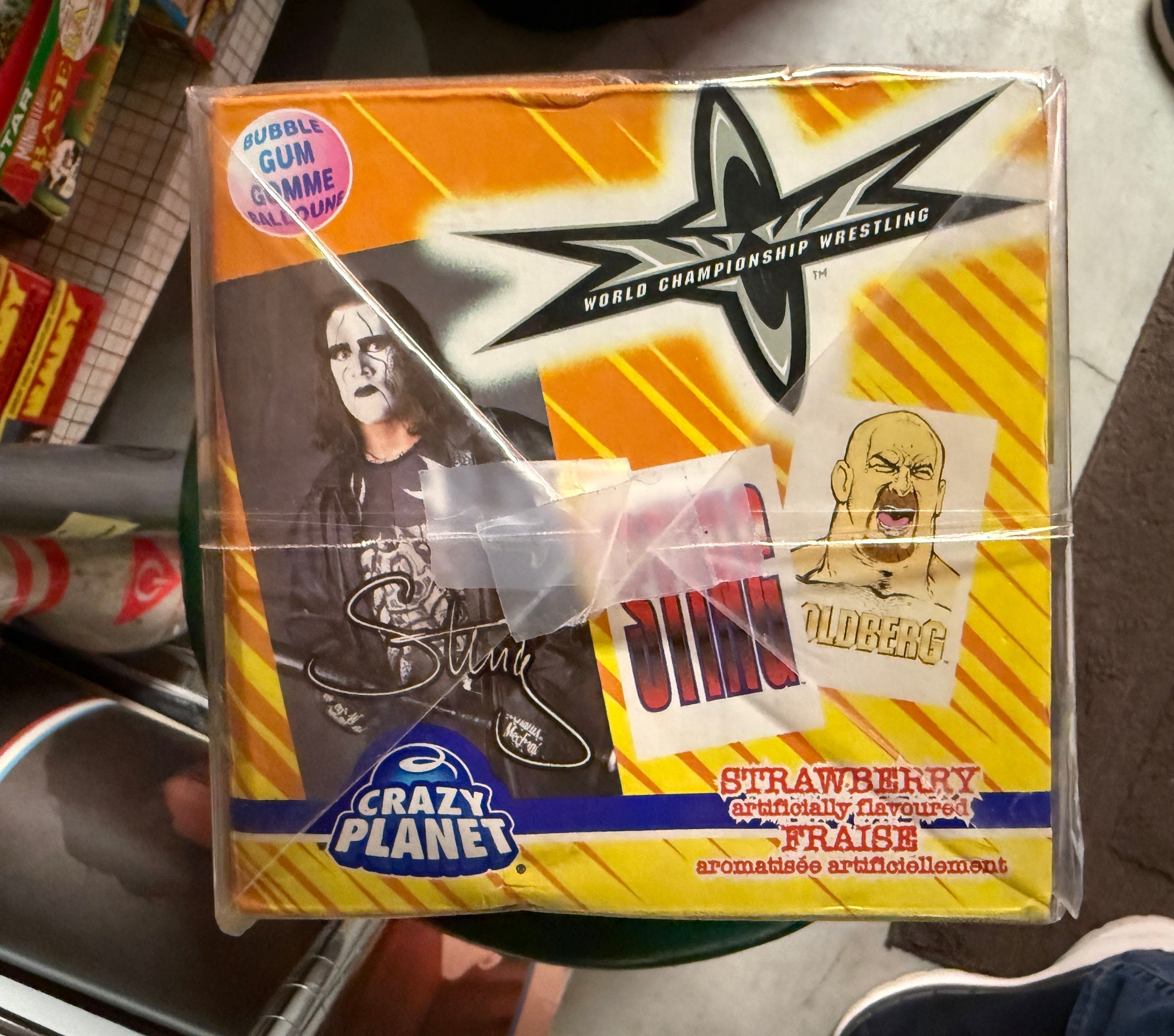 Wrestling Crazy planet 48 packs wrestling stickers box 1999