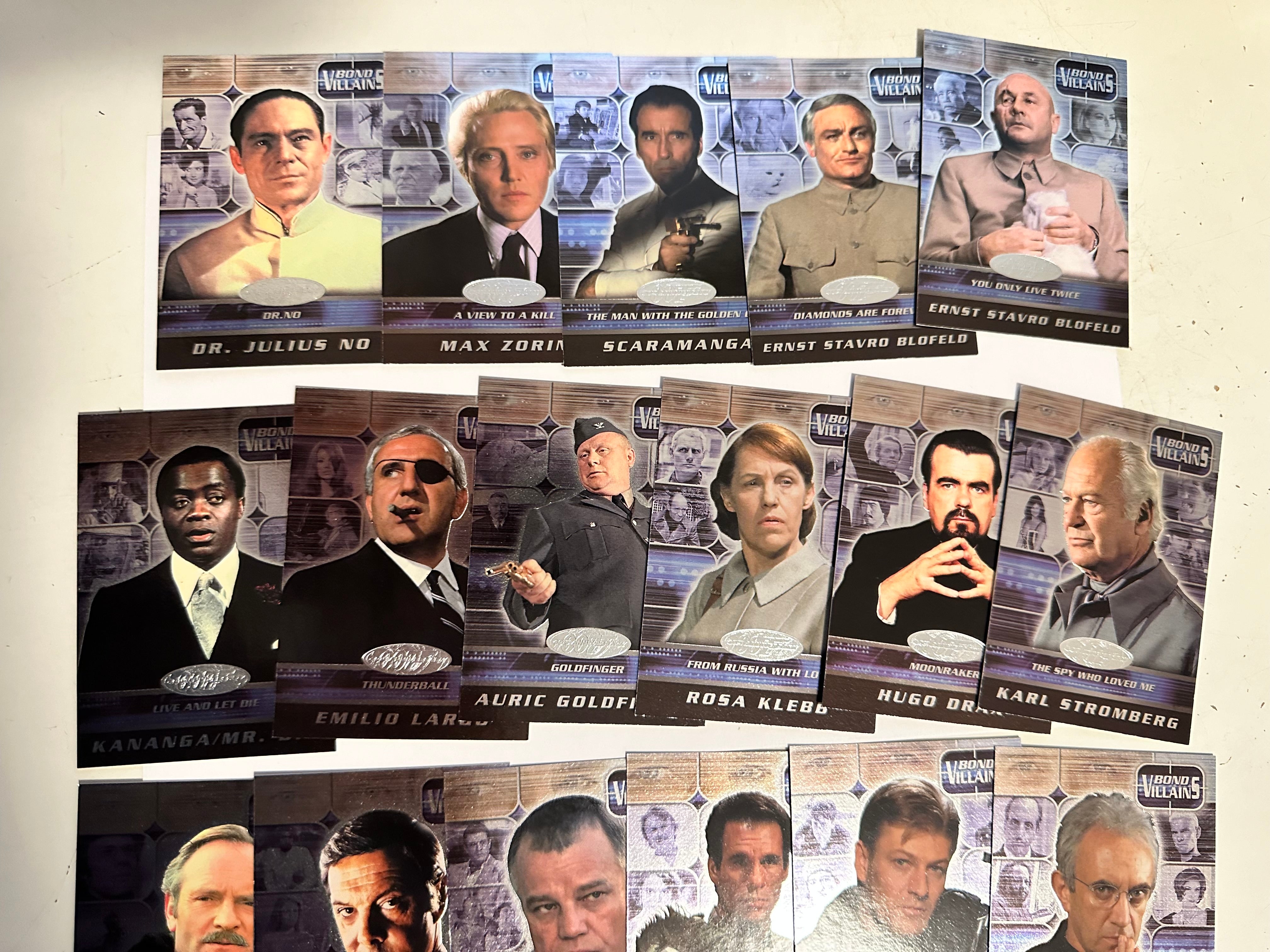 James Bond 40th anniversary rare 19 foil cards insert set