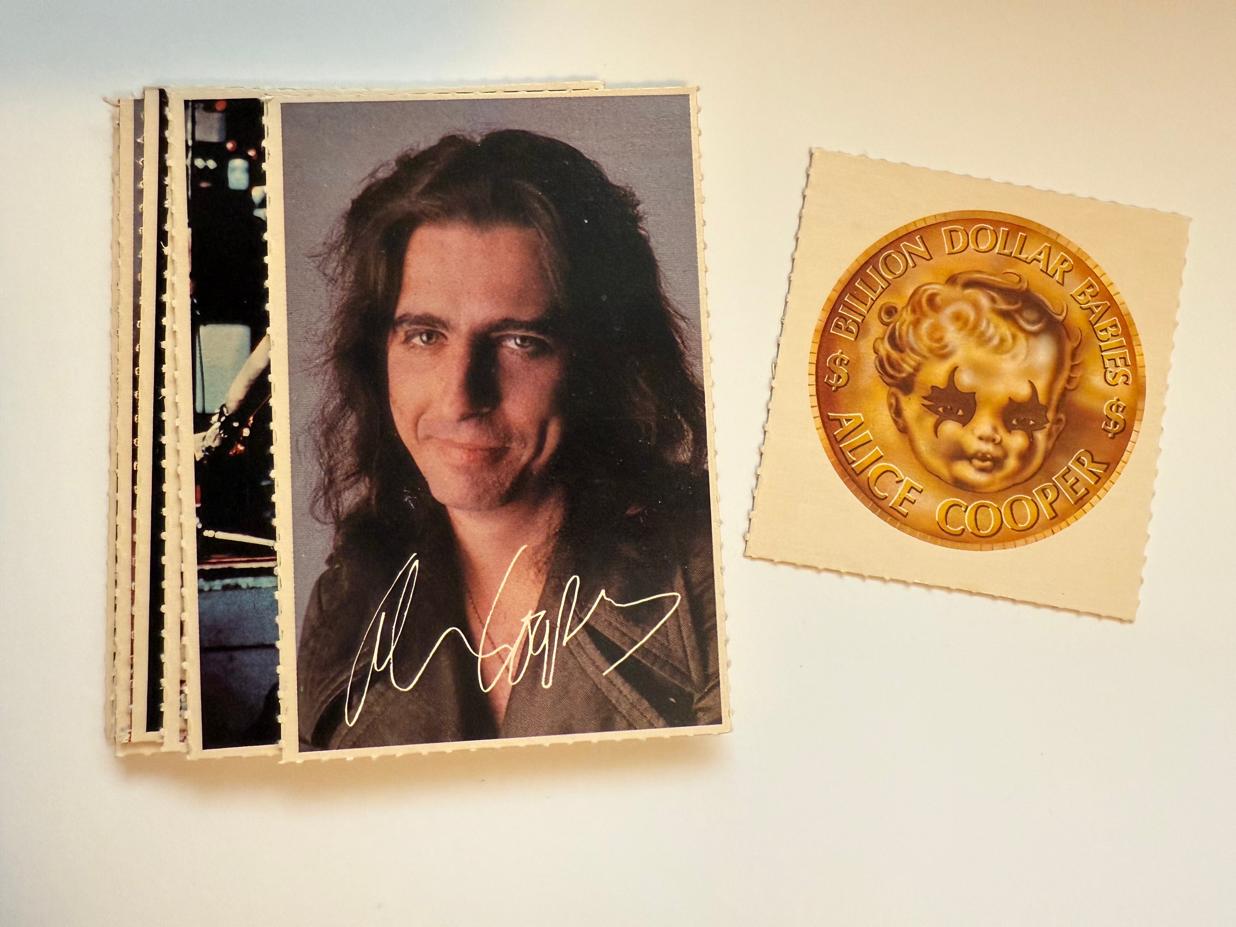 Alice Cooper rare 11 cards set 1970s