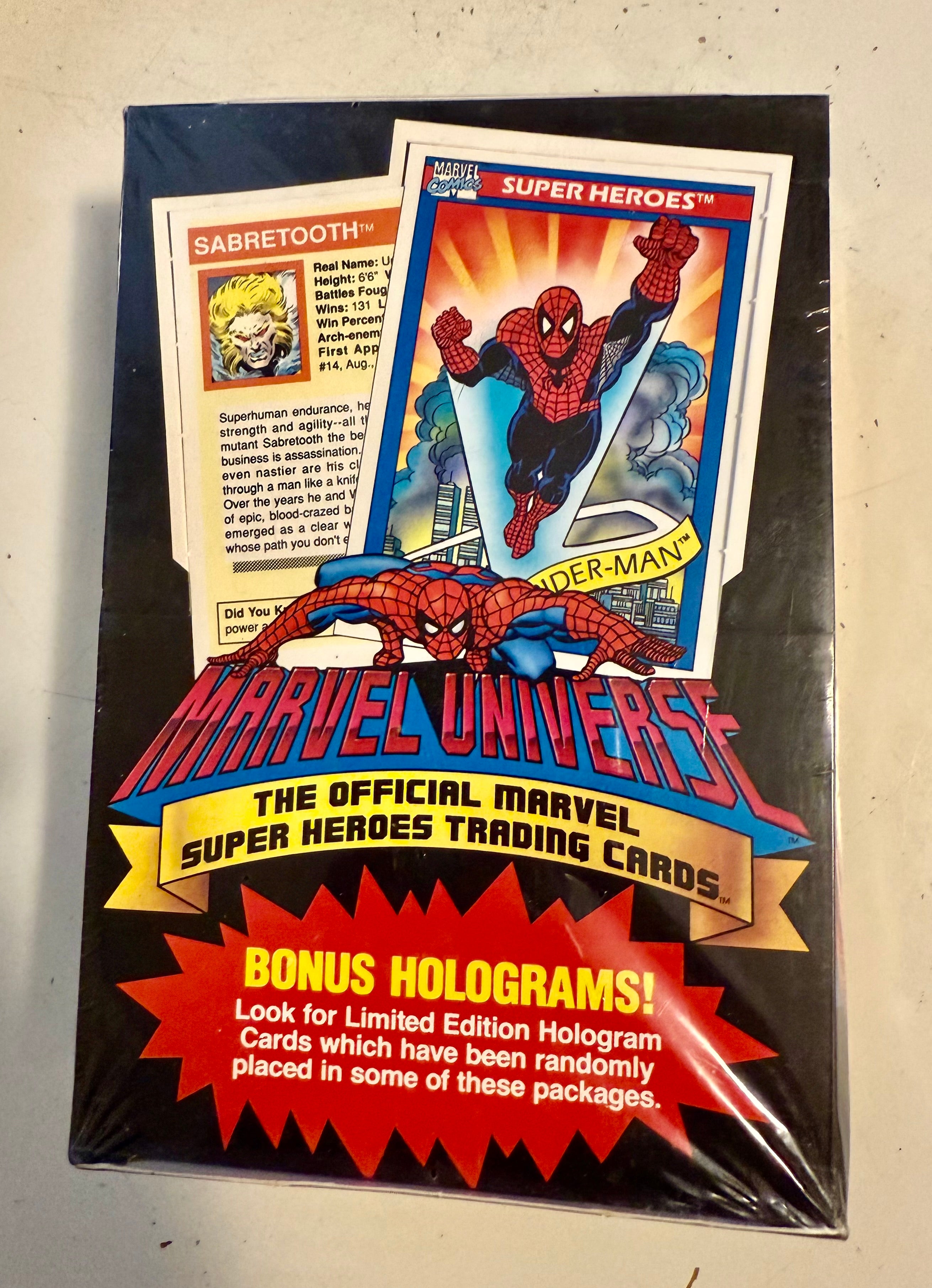 Marvel universe series 1 cards factory sealed box 1990