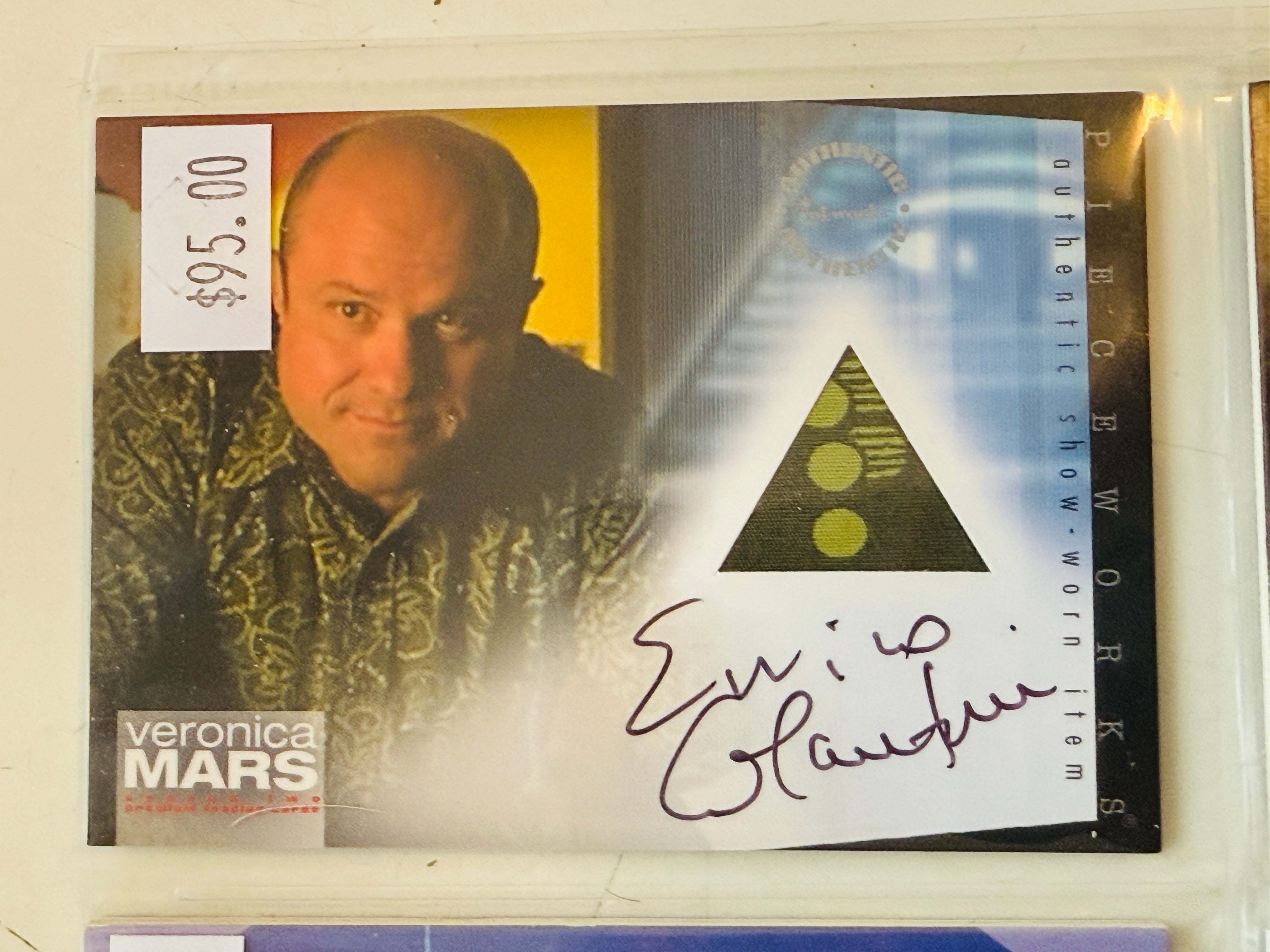 Veronica Mars TV show memorabilia insert card autographed by Enrico sold with COA