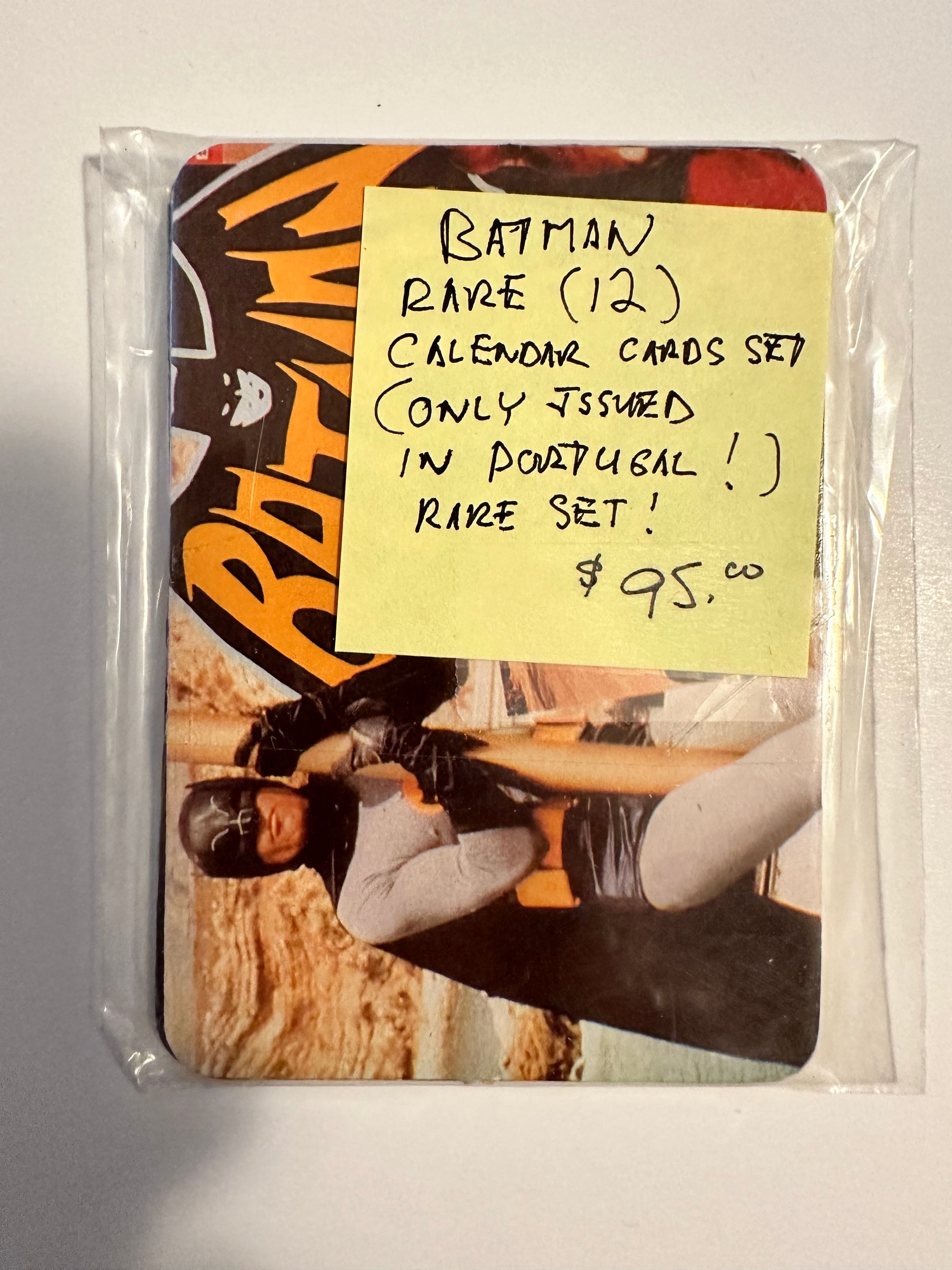 Batman rare vintage movie calendar cards set from Portugal 1989
