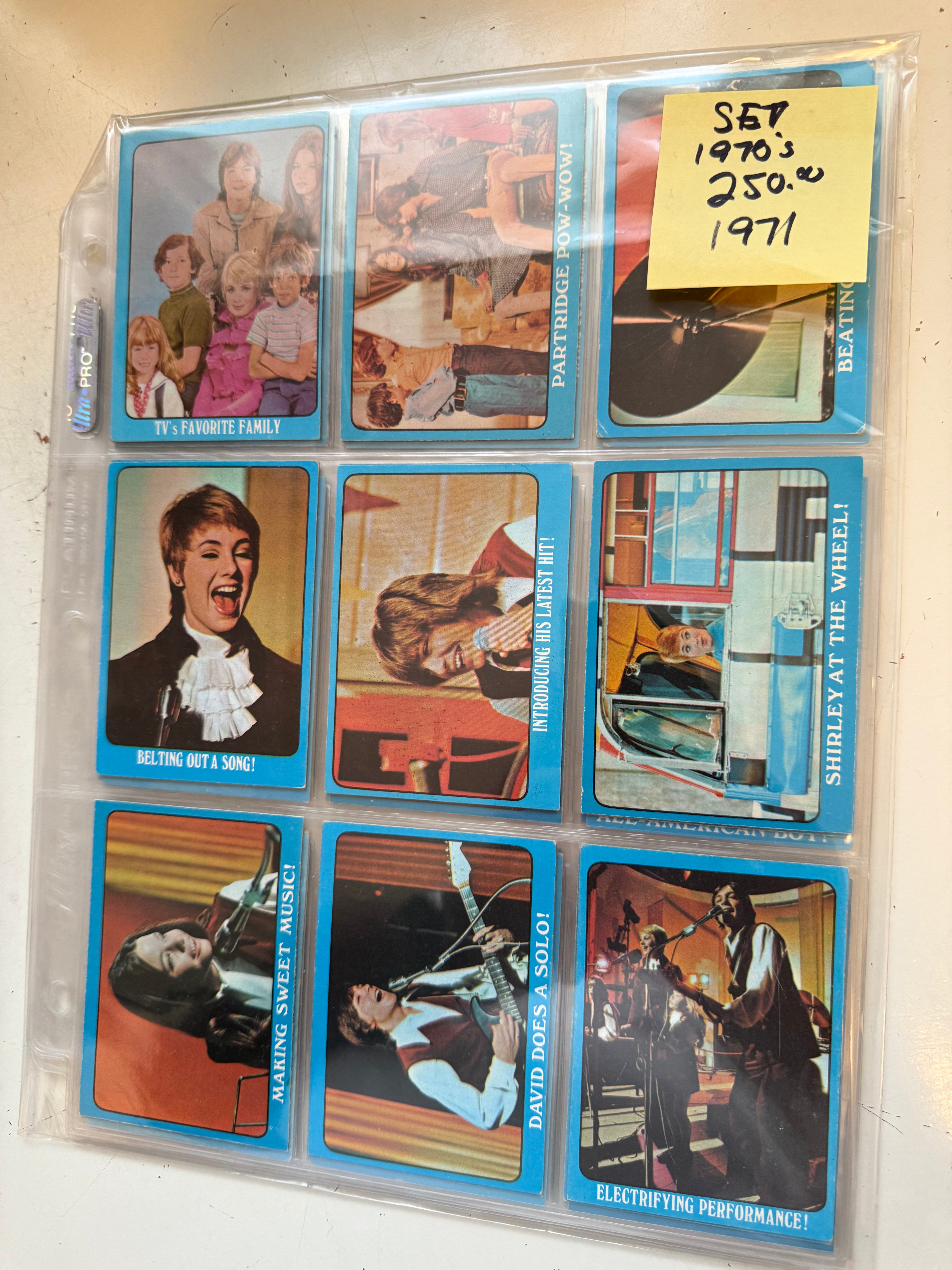 Partridge family TV show series 2 card set in Pages 1971