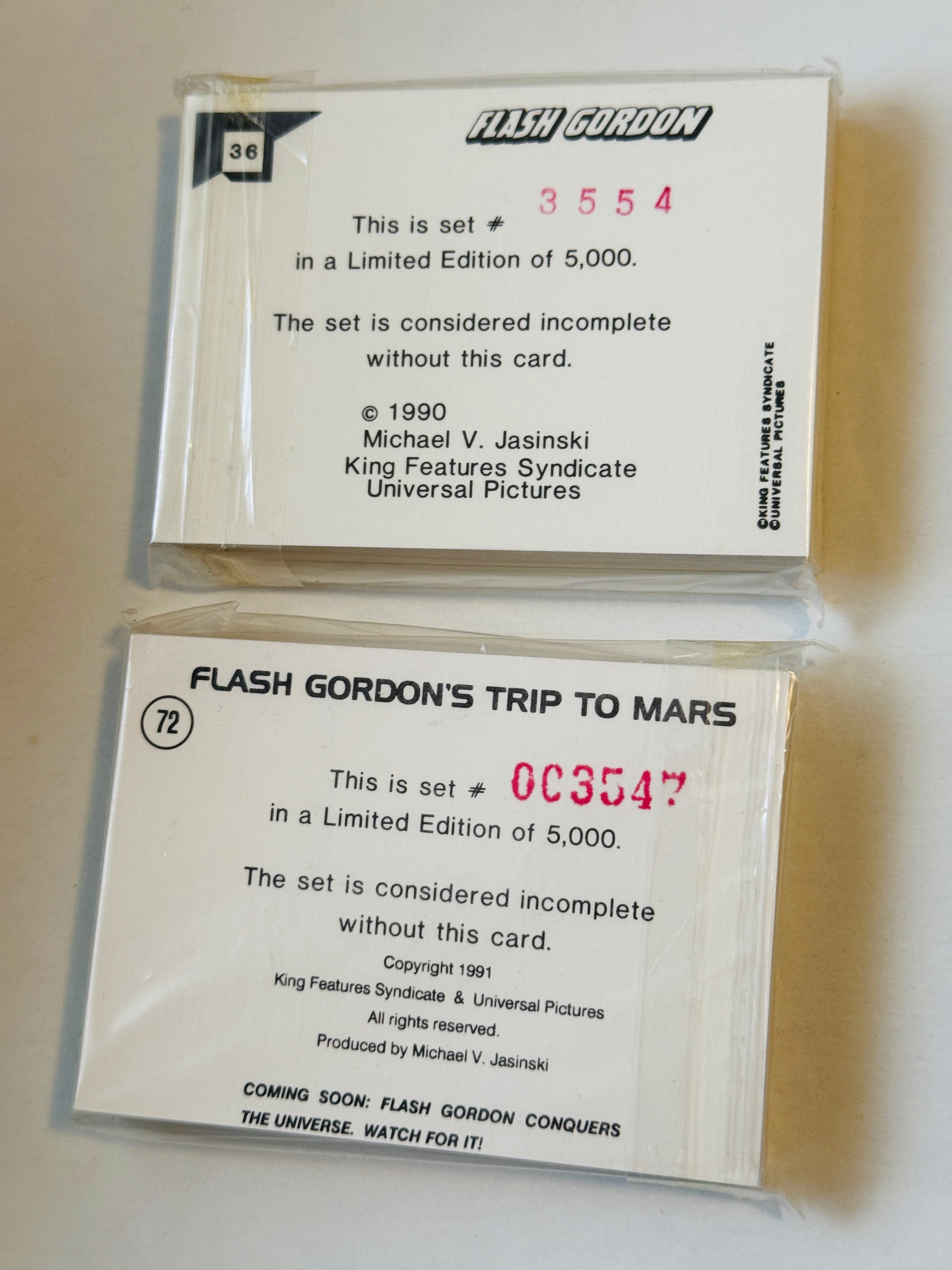  Flash Gordon vintage numbered two different cards sets lot deal 1990s