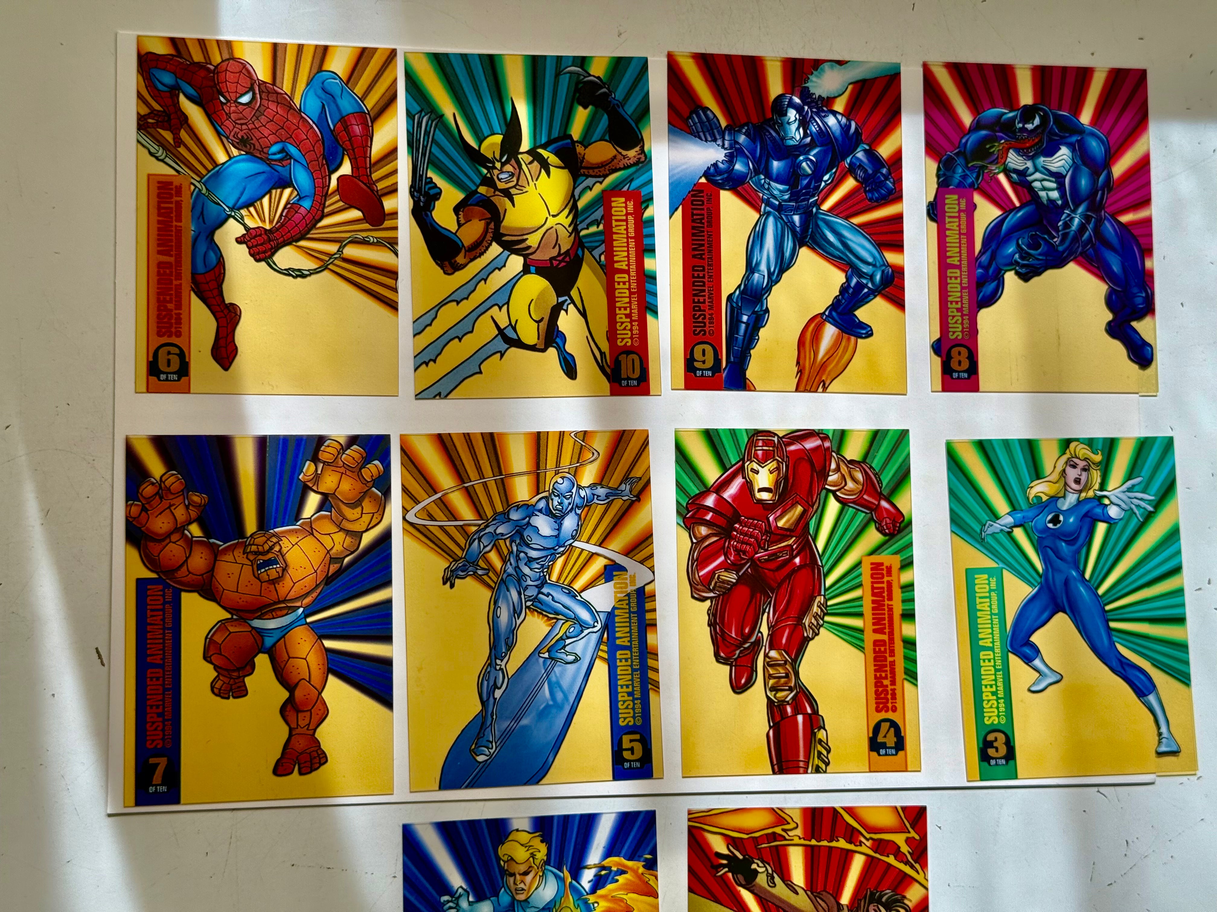 Marvel universe, suspended animation cards insert set 1994