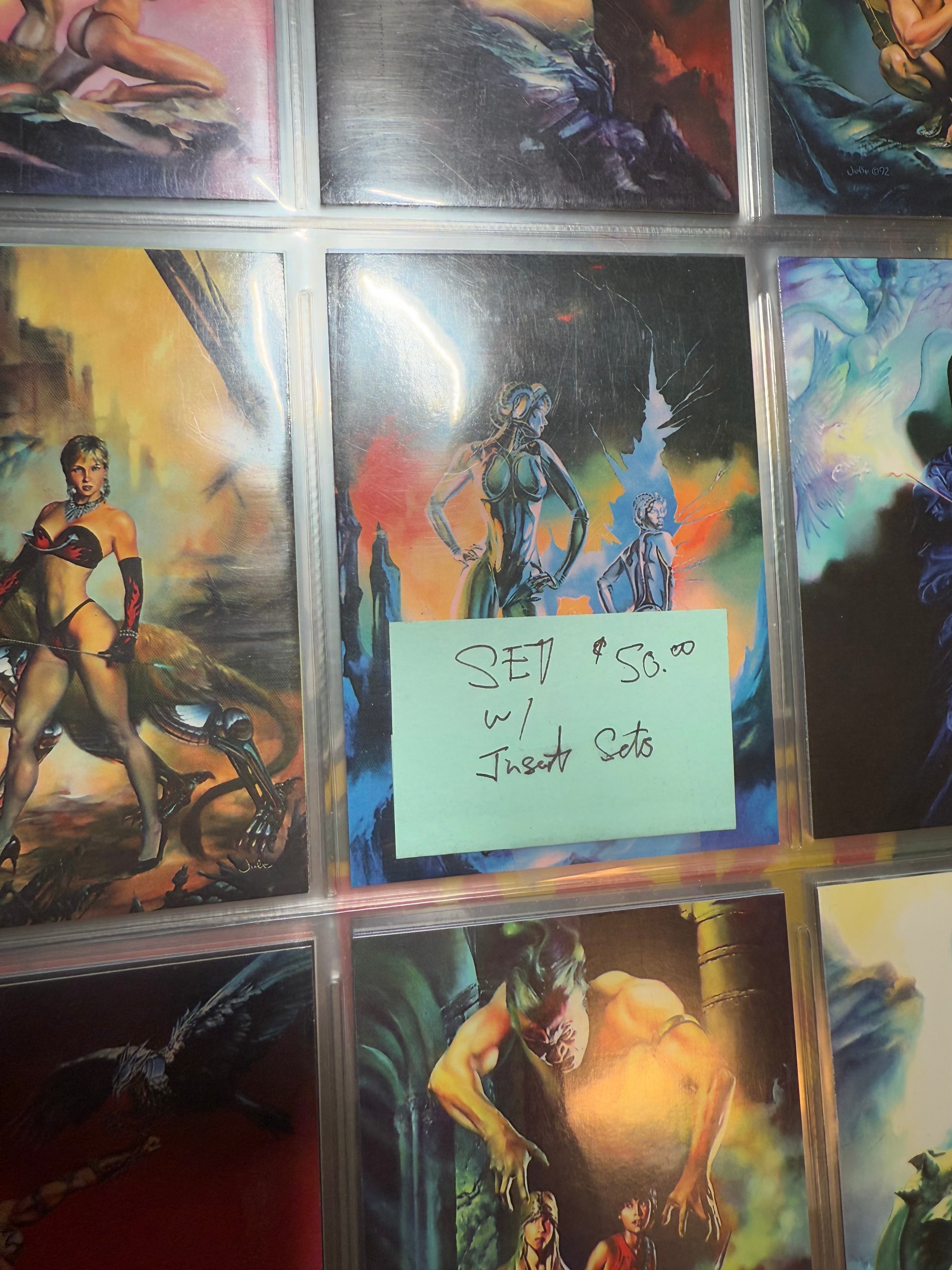 Boris Fantasy Art cards set plus insert cards set in pages 1990s