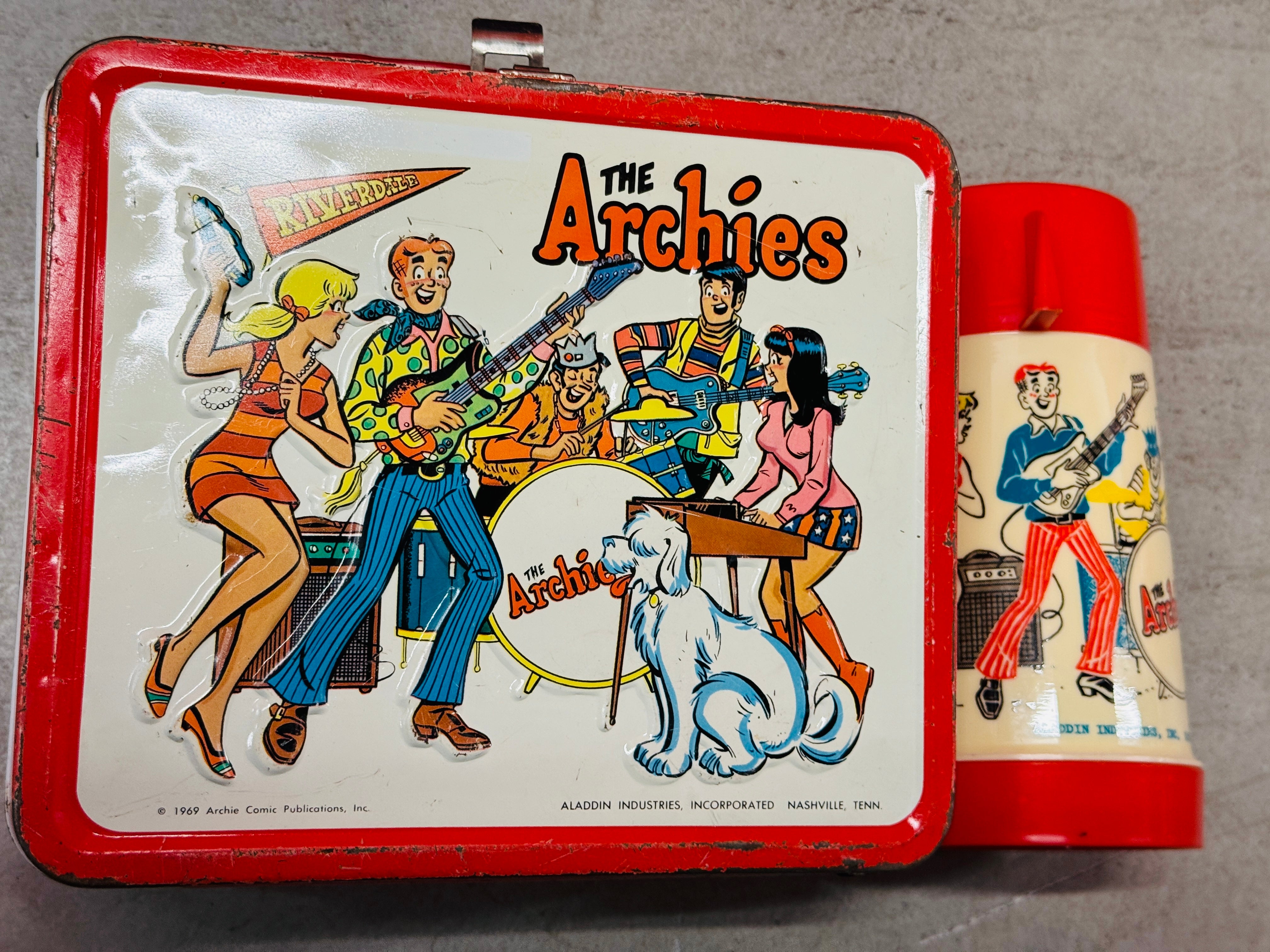 The Archies rare metal Lunch box and Thermos 1969