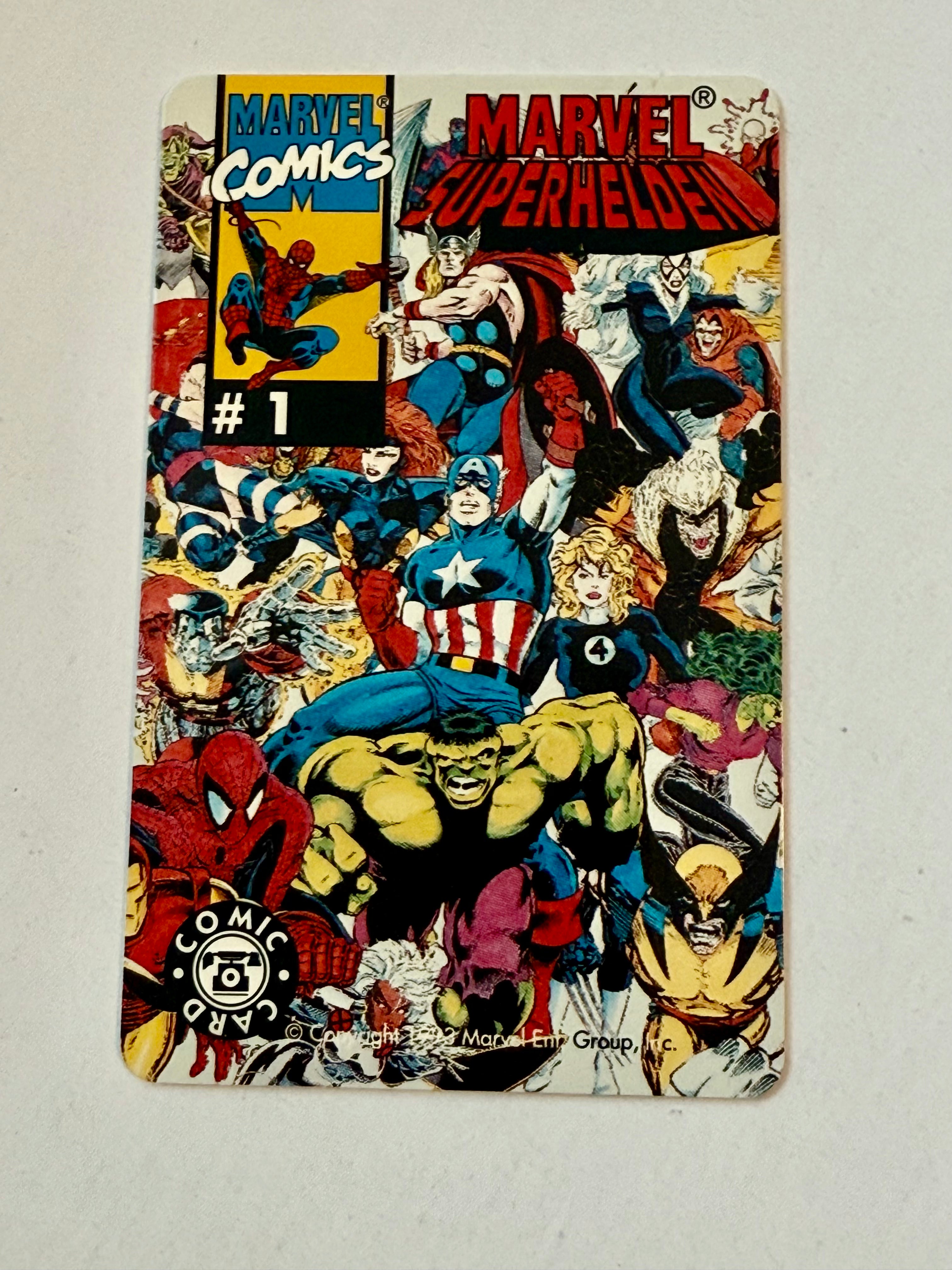 Marvel comics rare German phonecard 1993