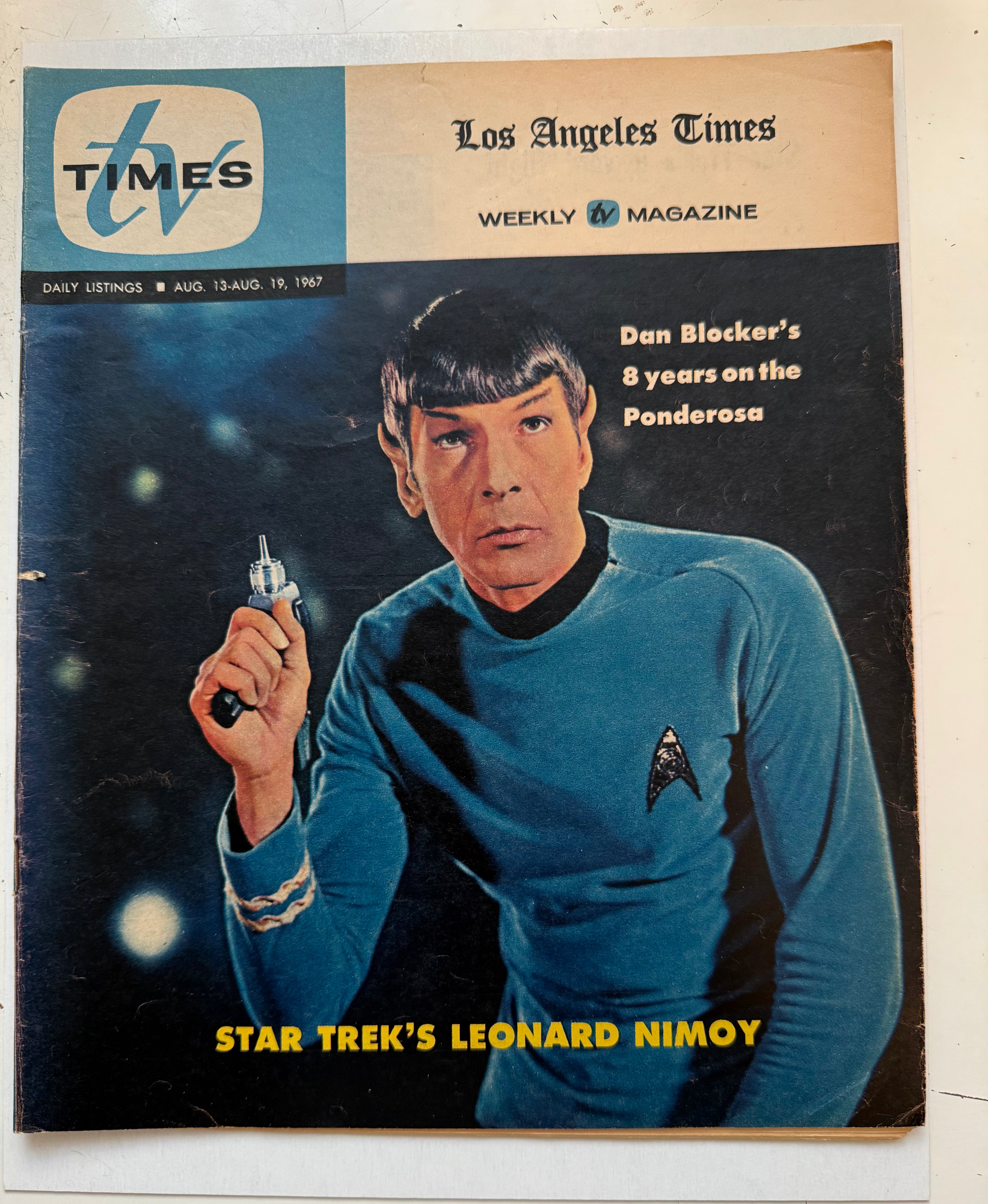 Star Trek rare LA Times TV guide insert 1967