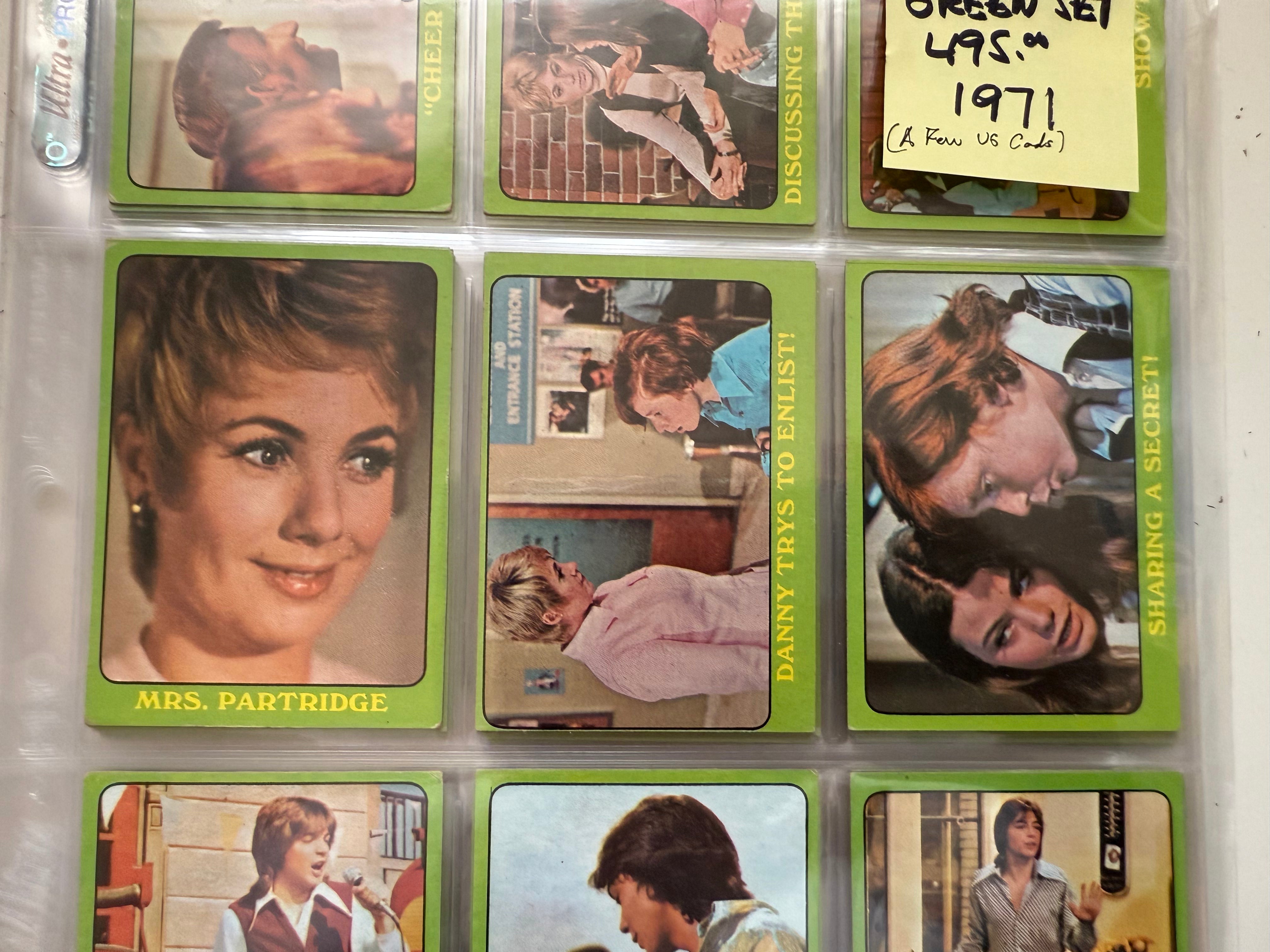 Partridge family TV show rare series 3 cards set 1971