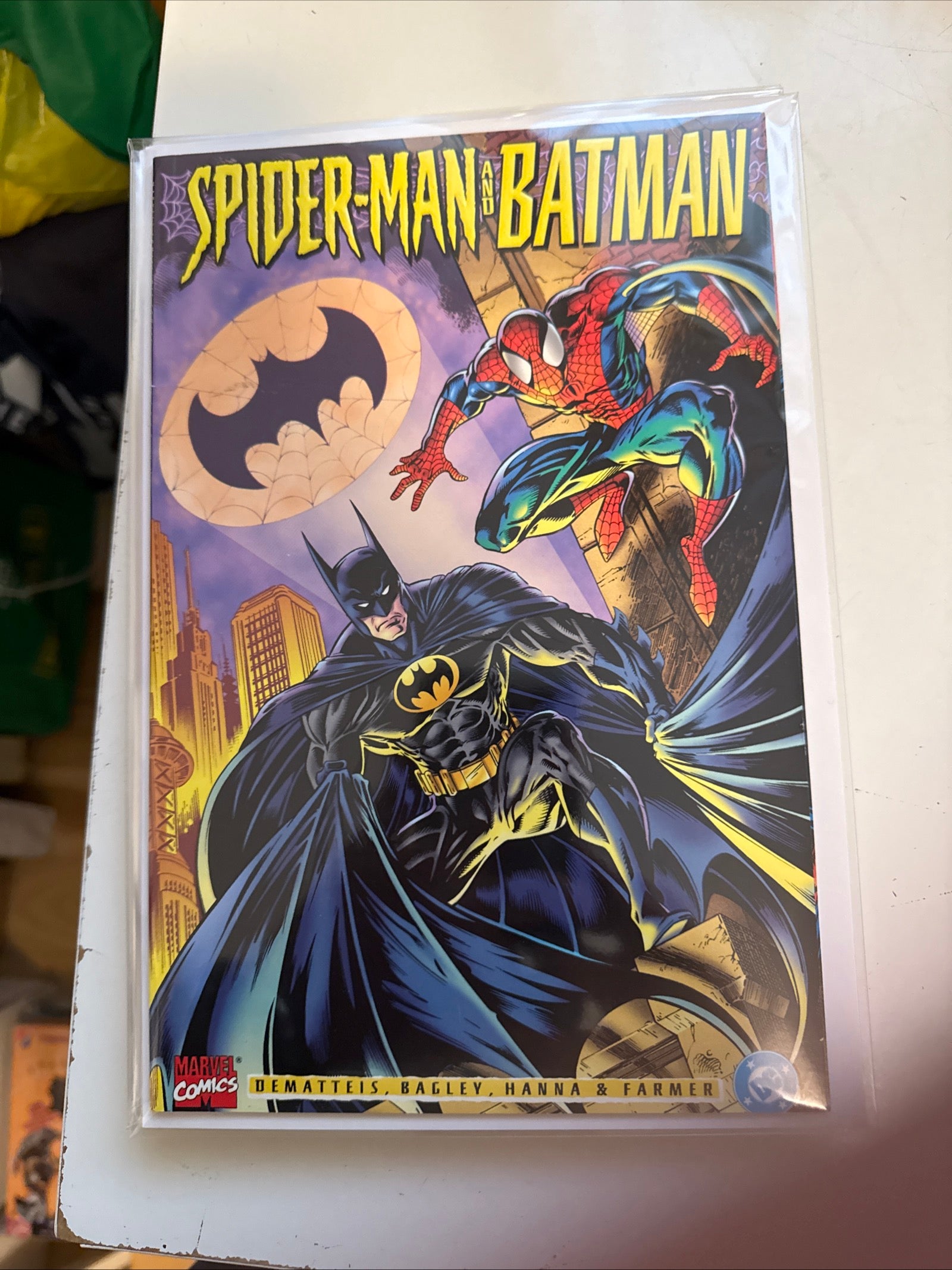 Batman/Spider-Man crossover vintage comic book