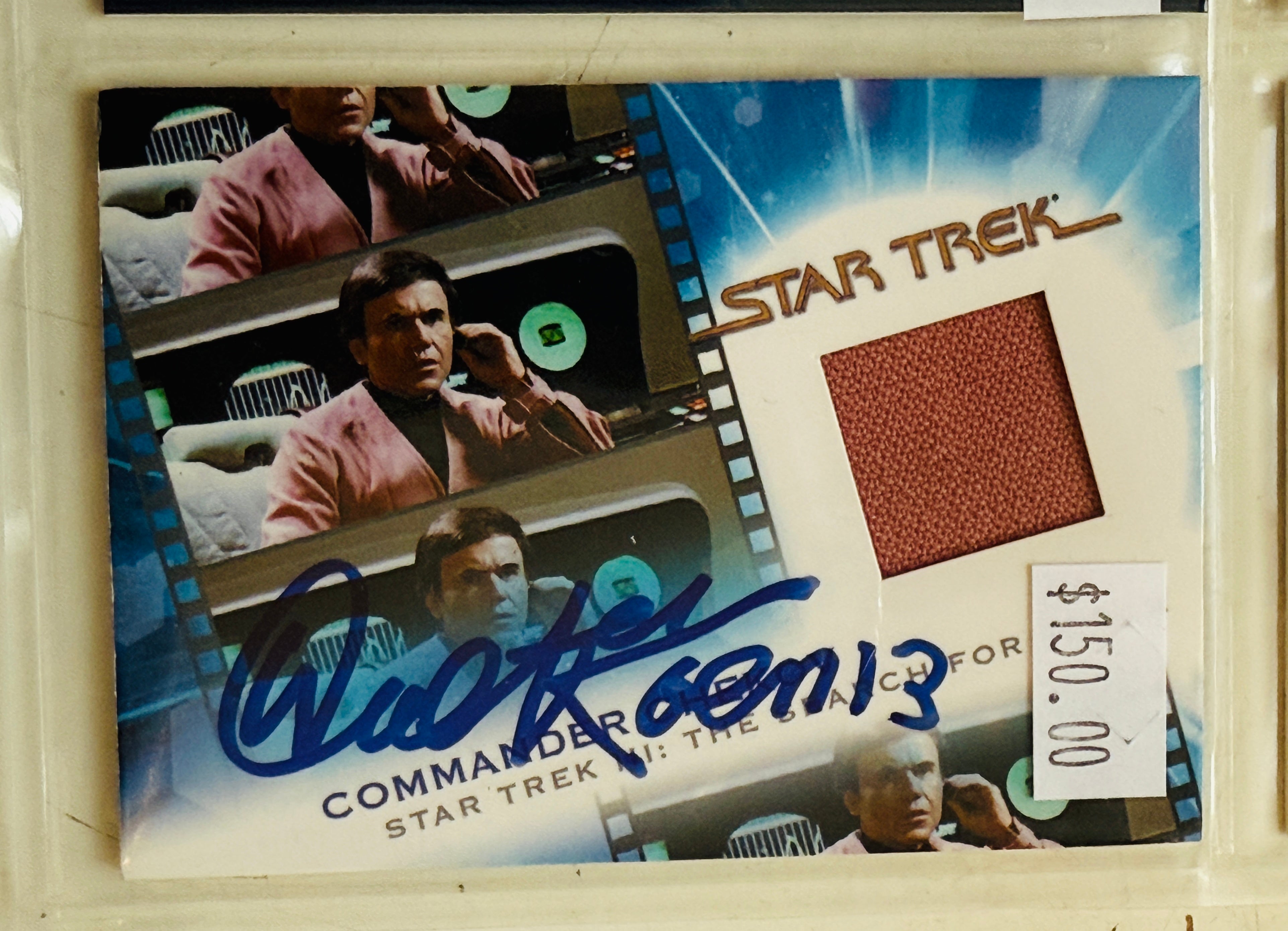 Star Trek Walter Koenig, rare autographed memorabilia insert card with COA