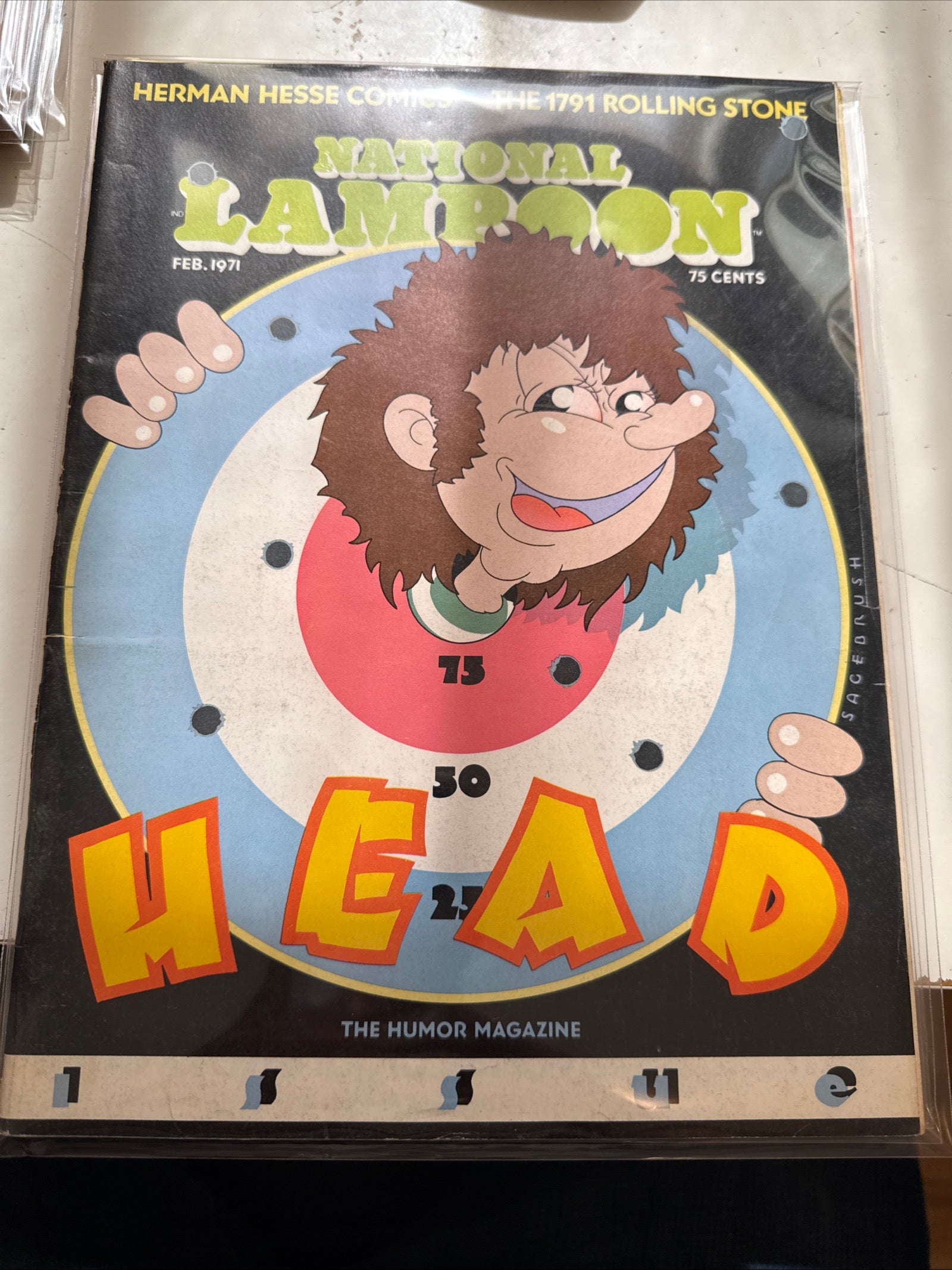 National Lampoon head cover issue magazine 1971