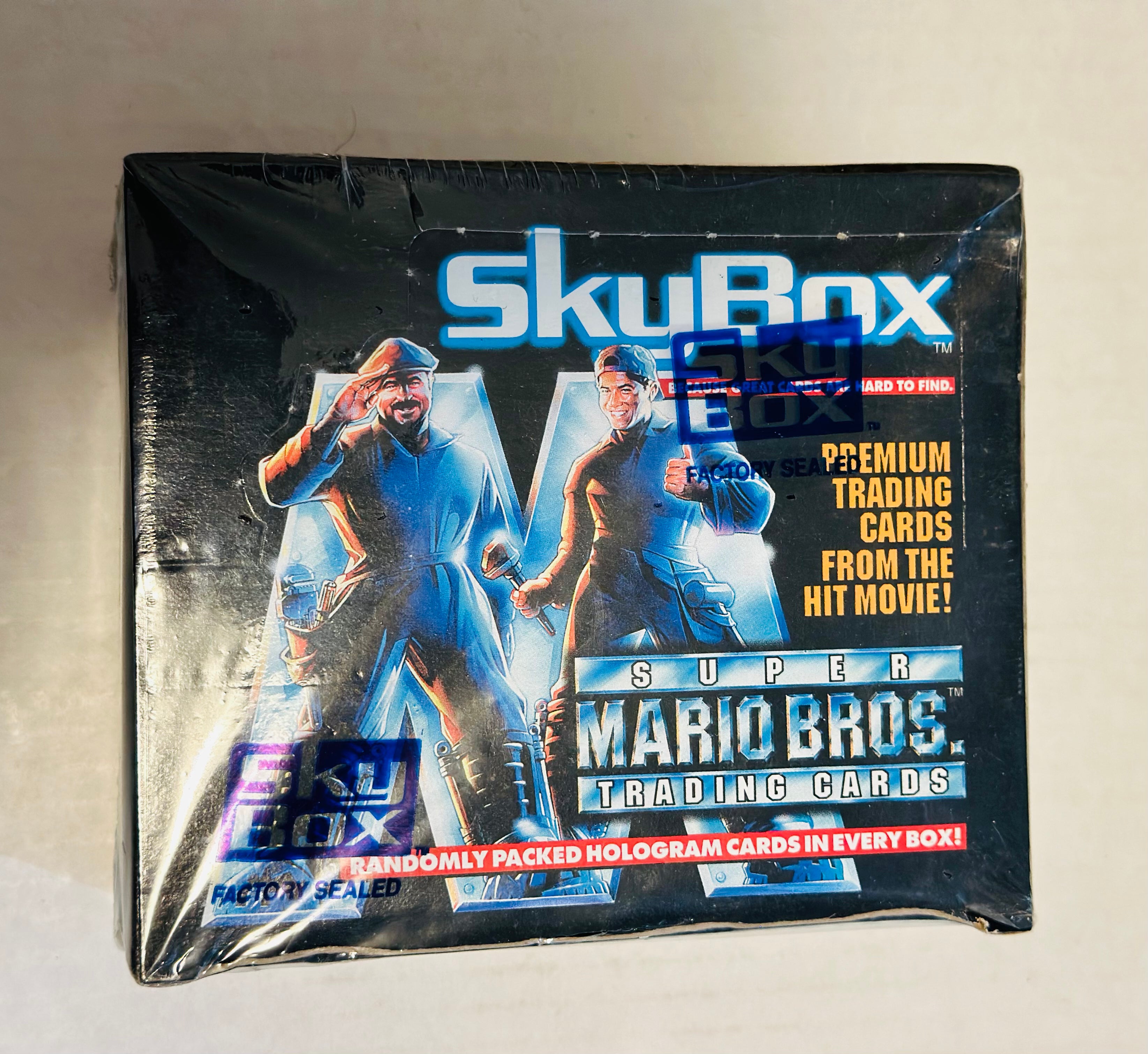  Mario brothers movie cards, box 36 packs factory sealed 1993