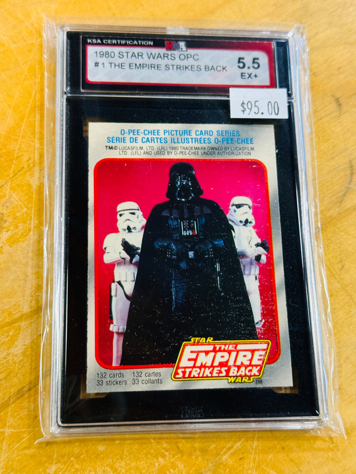 Star Wars Empire strike back Opc Canadian rarer version series 1 #1 graded card 1980