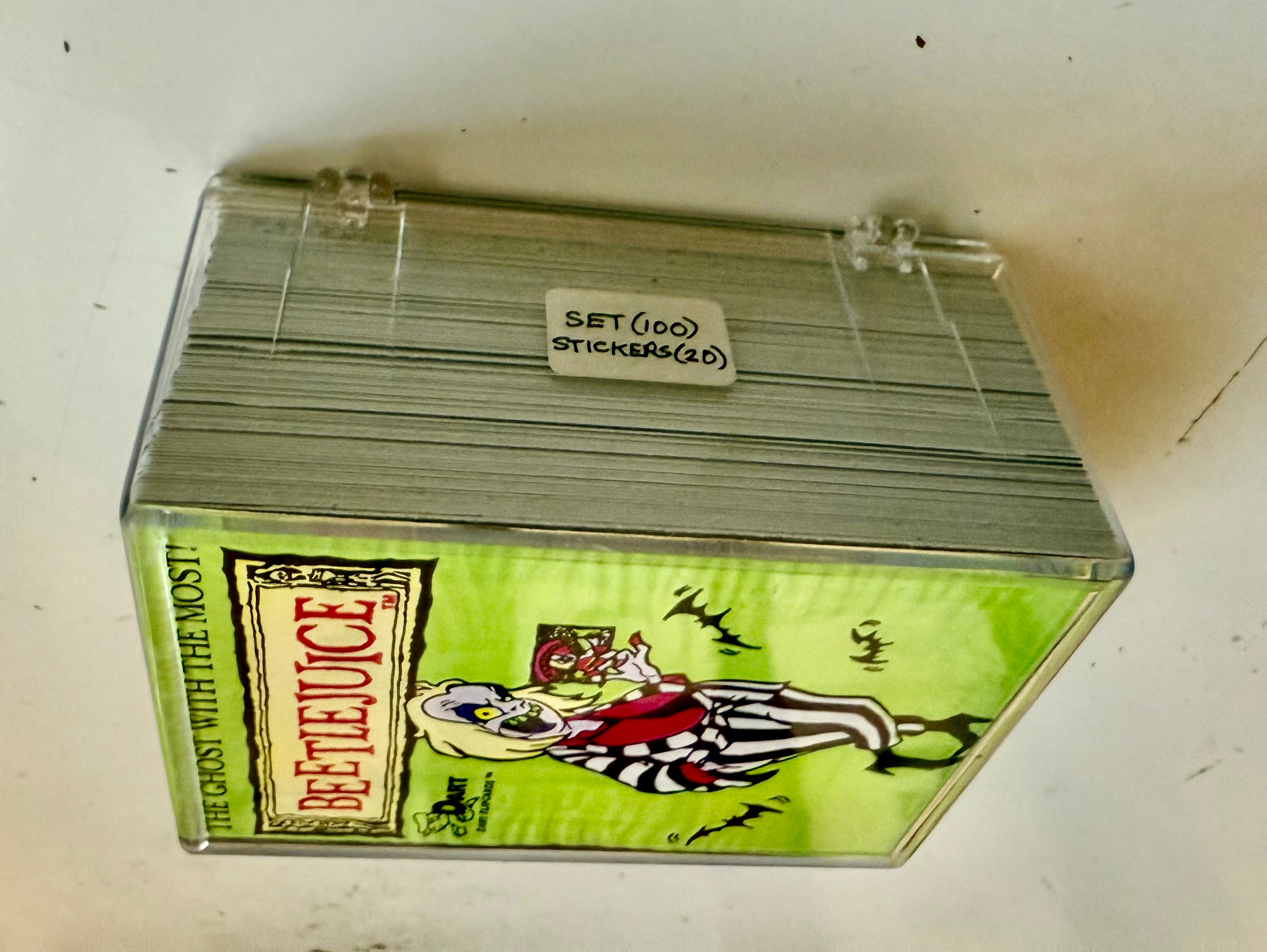 Beetlejuice movie, comic cards and stickers set 1990