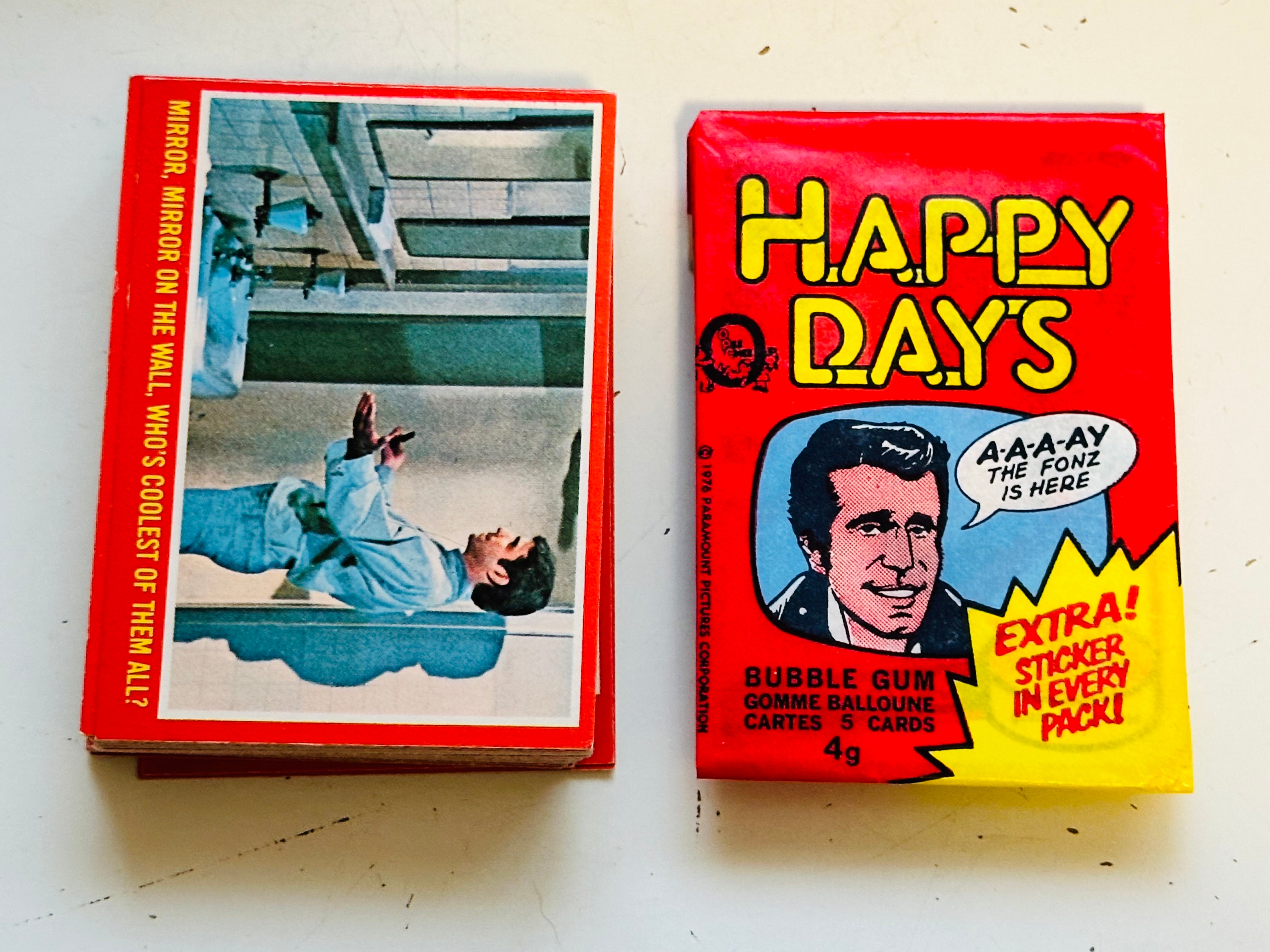 Happy Days Opc Canadian version series 2 cards set with wrapper 1976