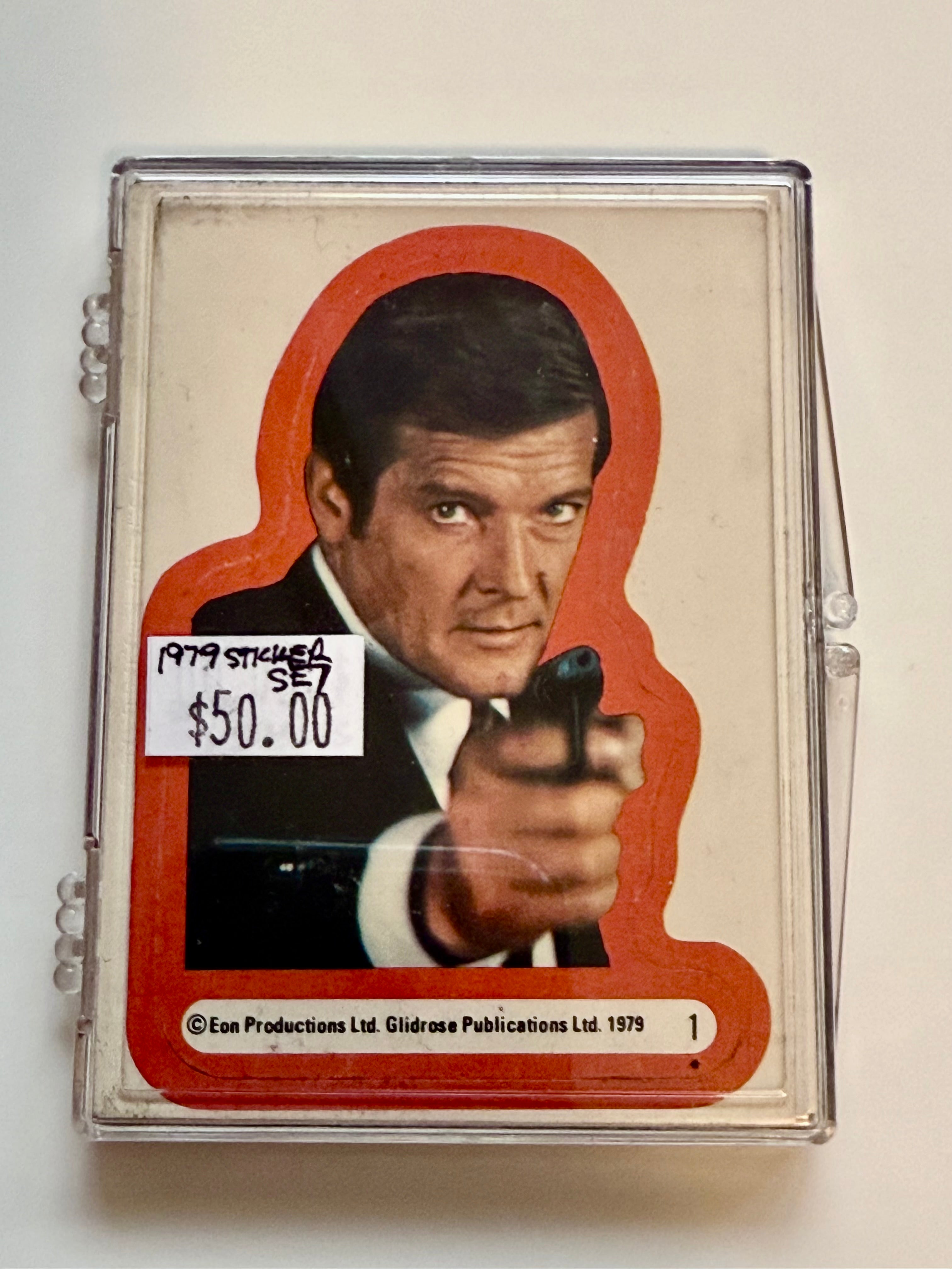 James Bond Moonraker movie stickers set 1979