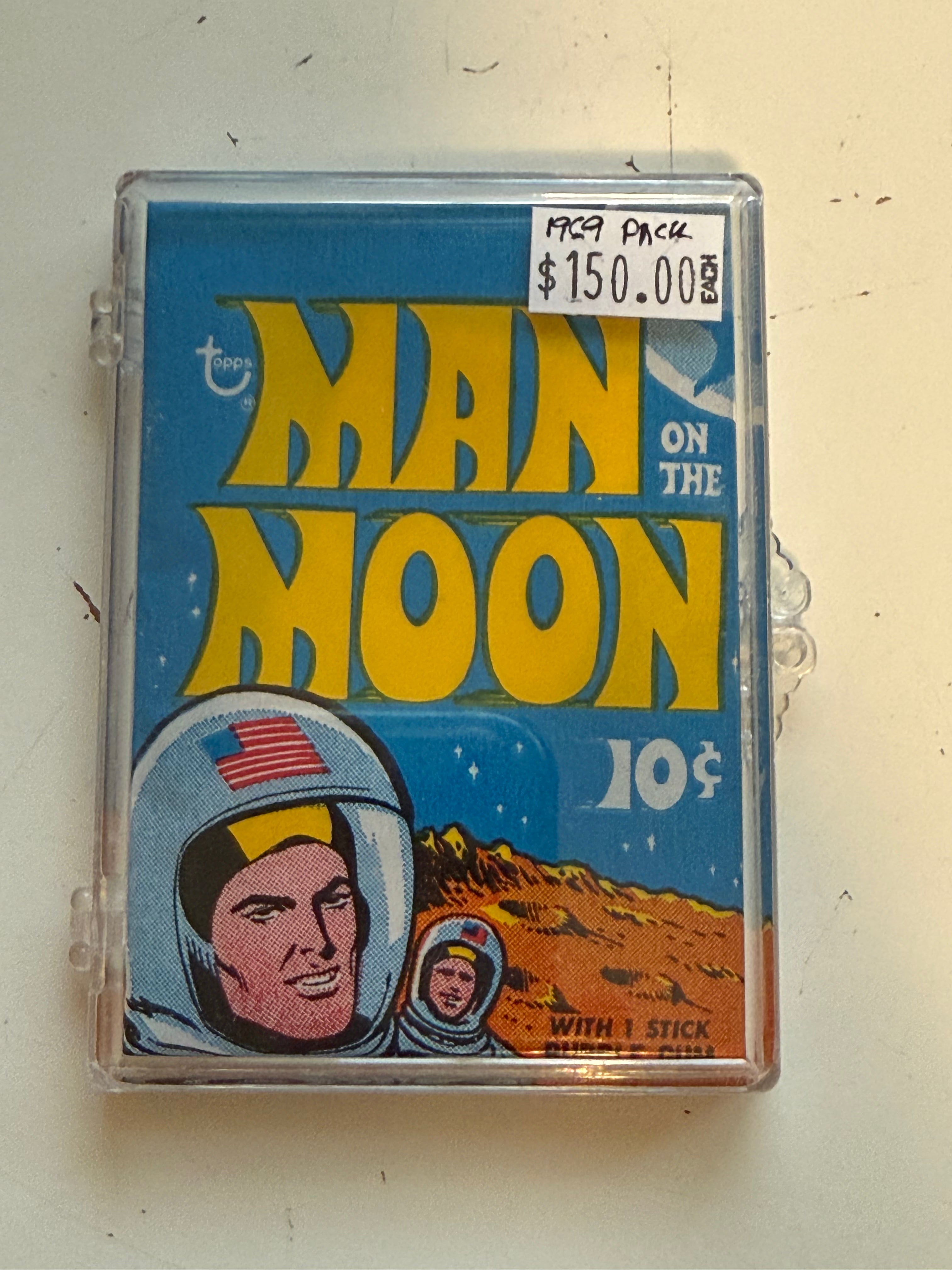 Man on the moon photo cards, rare sealed pack 1969