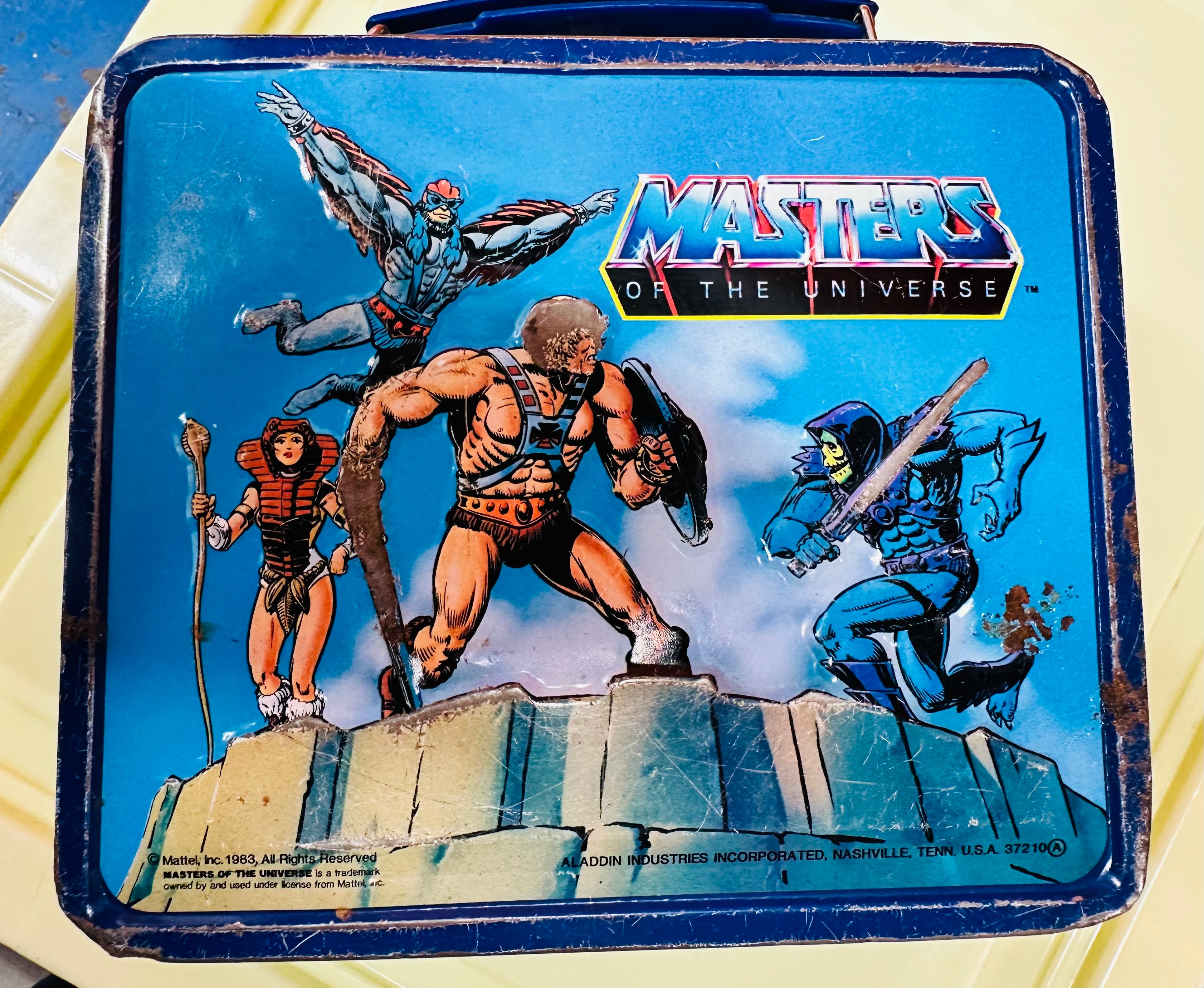 Masters of the universe, he-man vintage lunchbox and thermos 1983