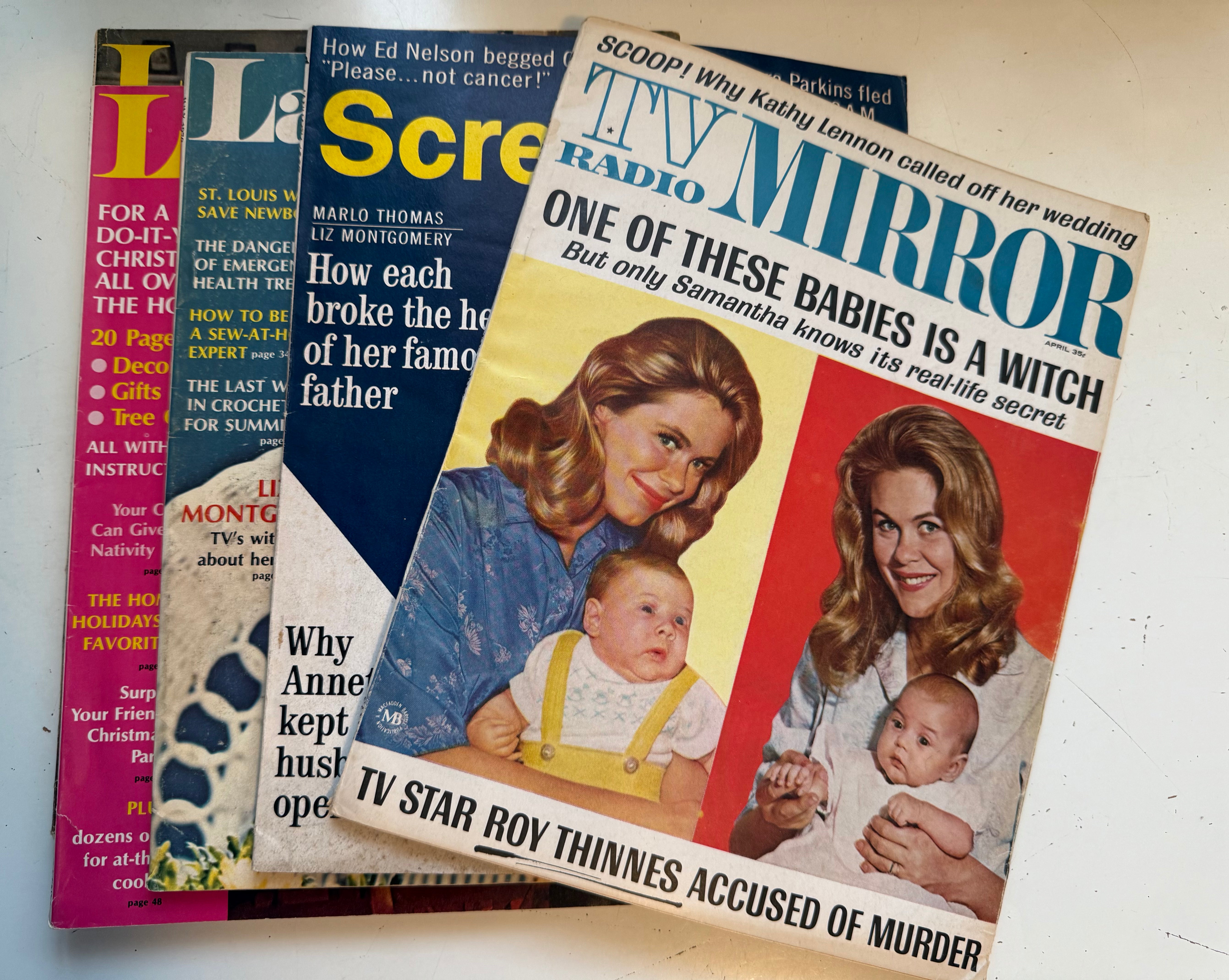 Bewitched TV show 5 vintage TV magazines lot deal 1960s and 70s