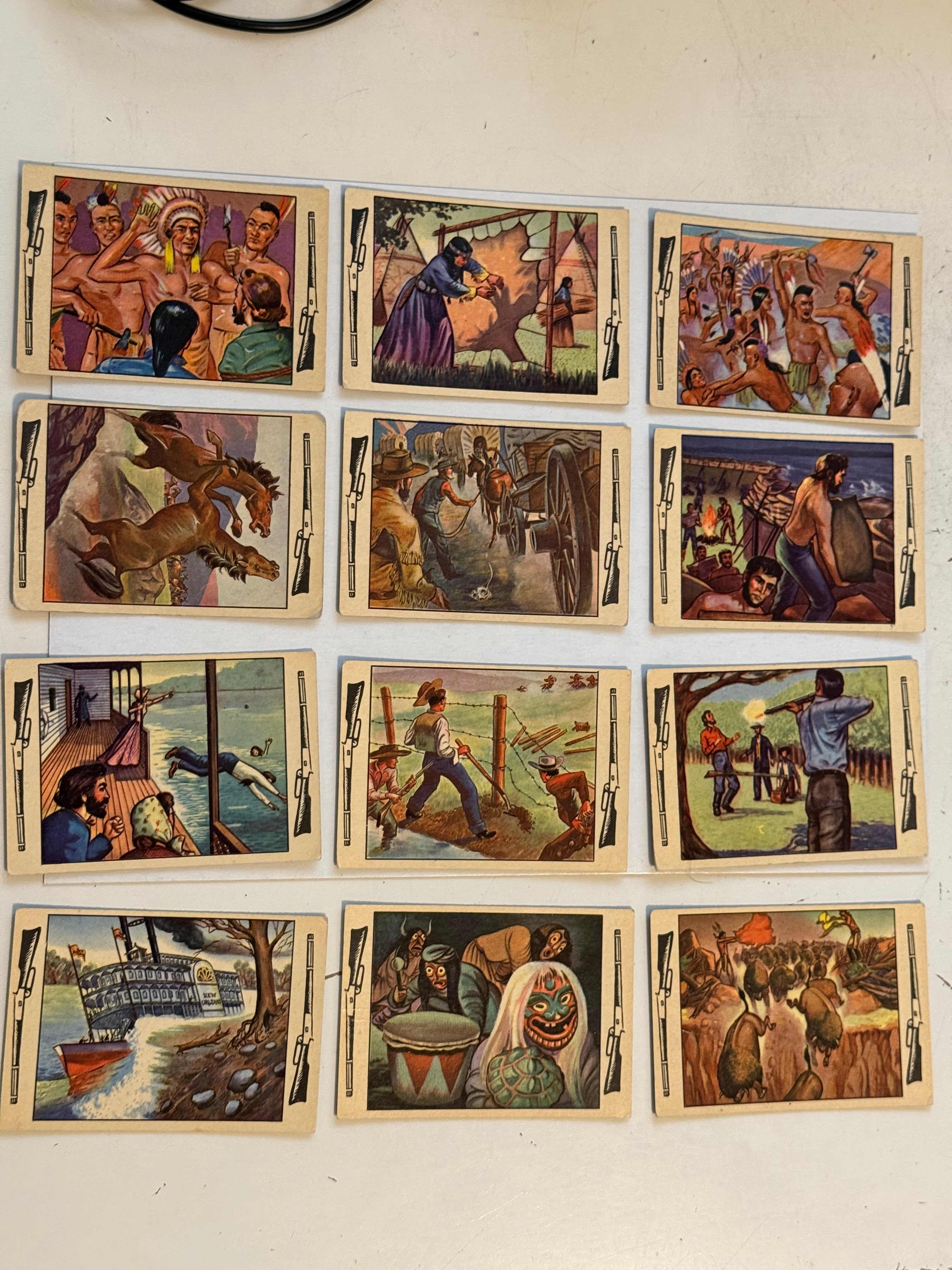Frontier days, 12 vintage cards lot deal 1956