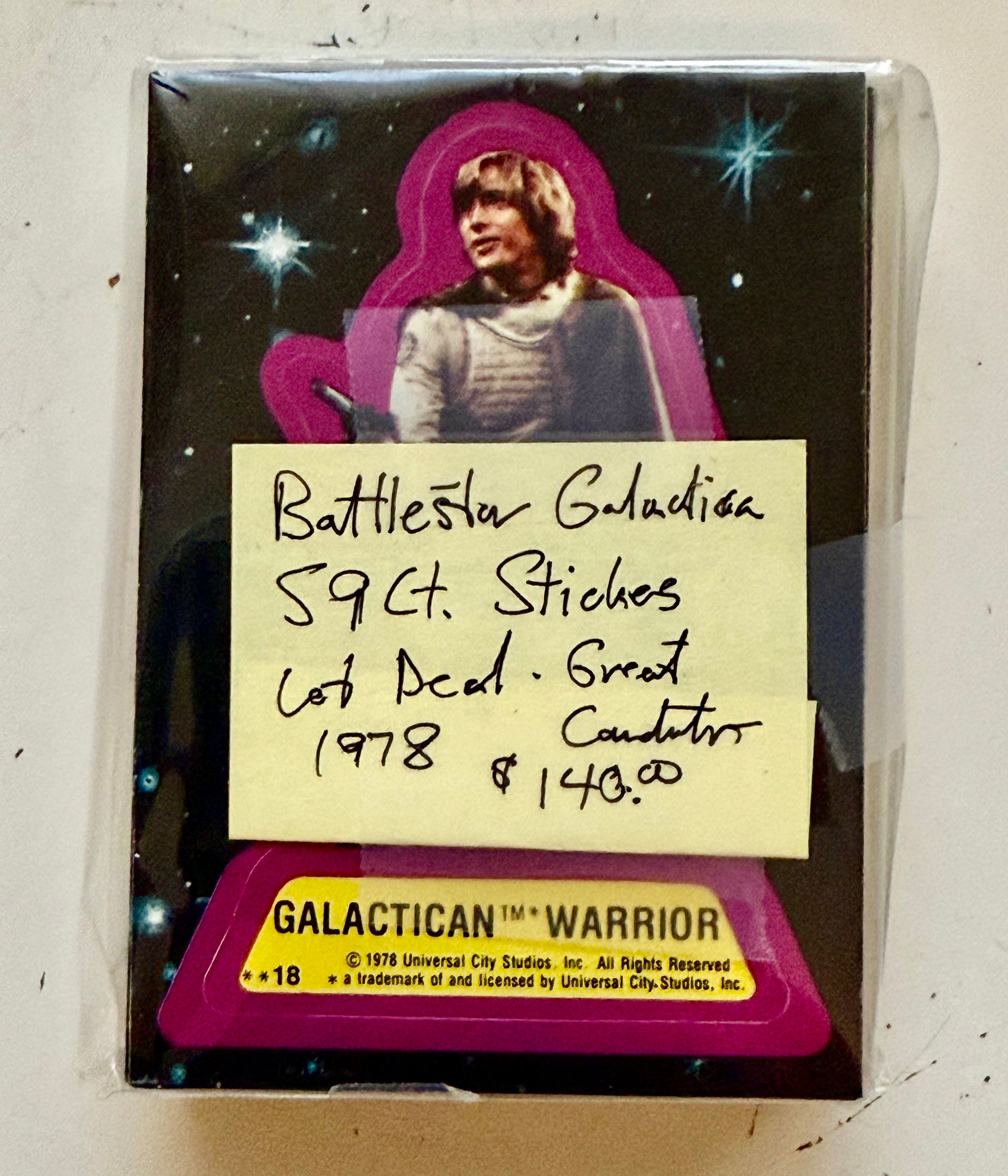 Battlestar Galactica original TV show 59 stickers lots deal 1978