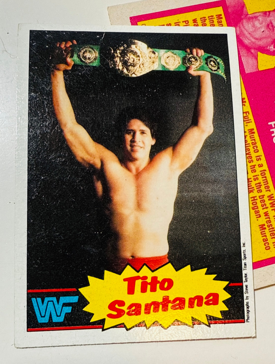 Tito Santana rare Topps wrestling Rookie card 1985