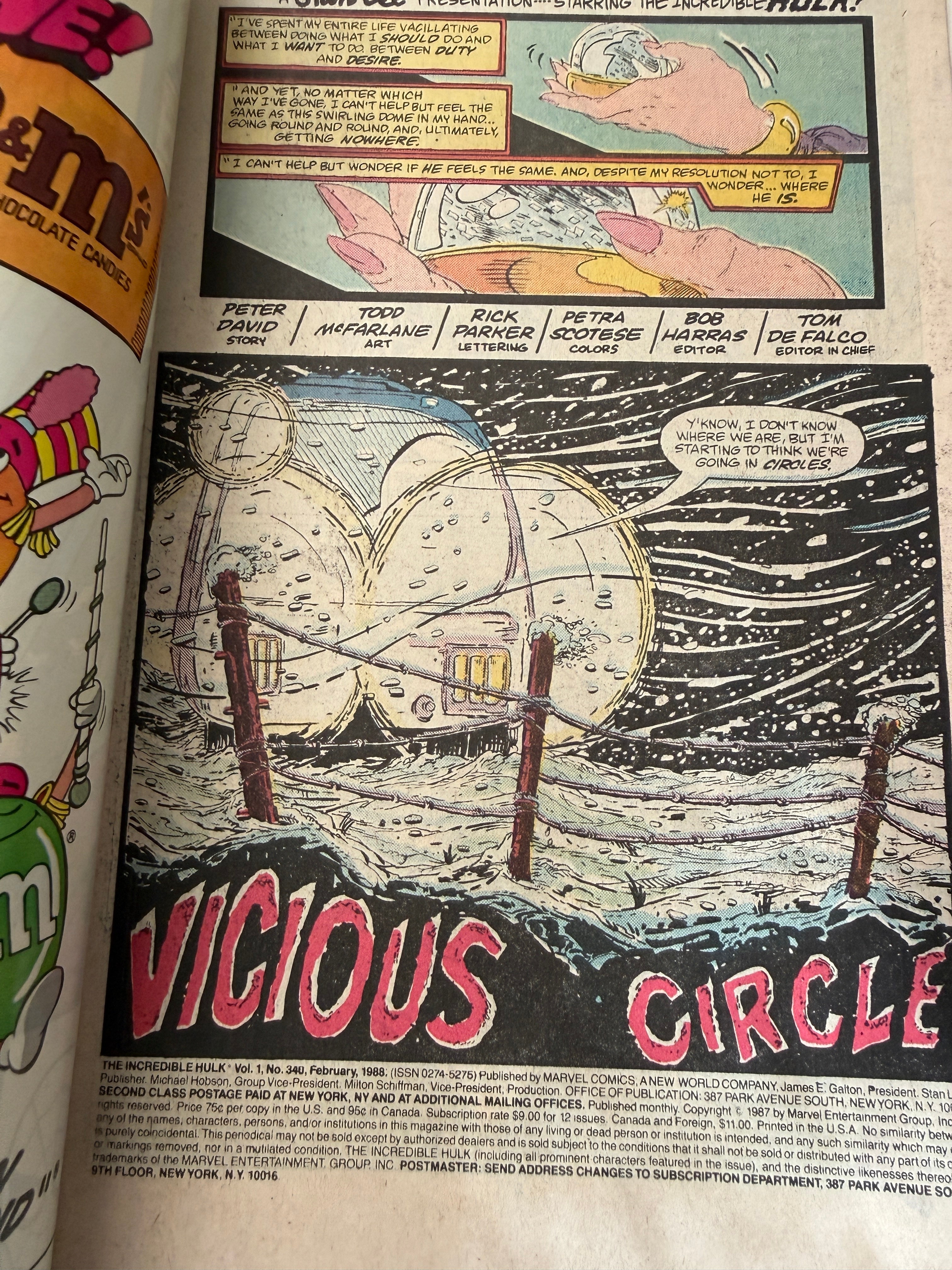 Incredible Hulk #340 high grade key issue comic book