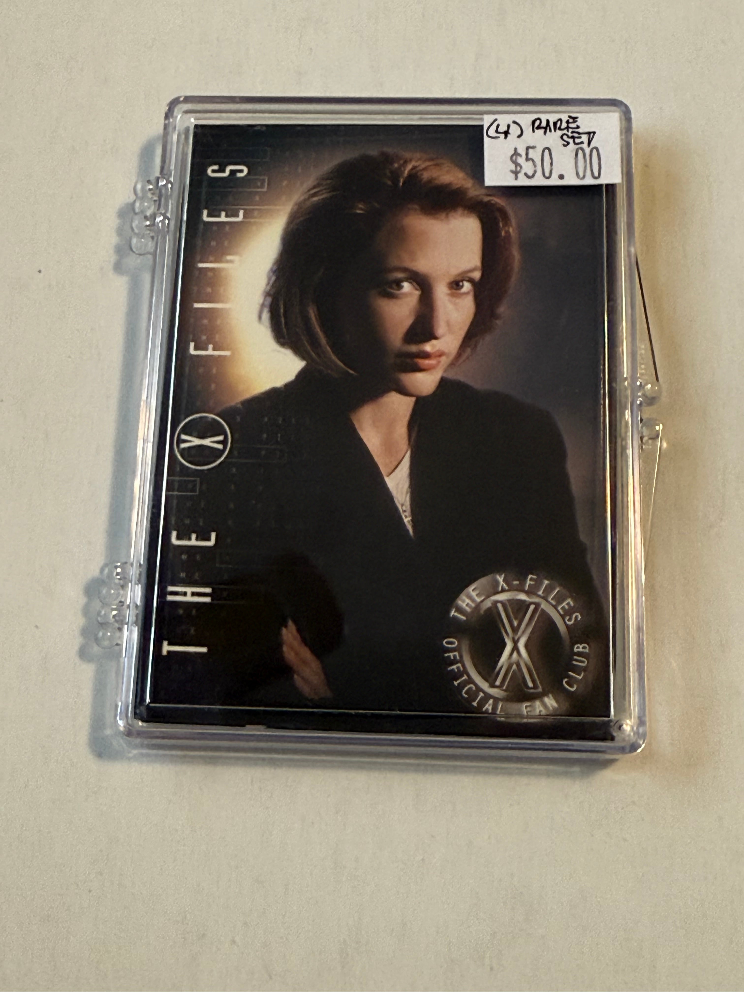 X-Files fan club 4 cards set 2000