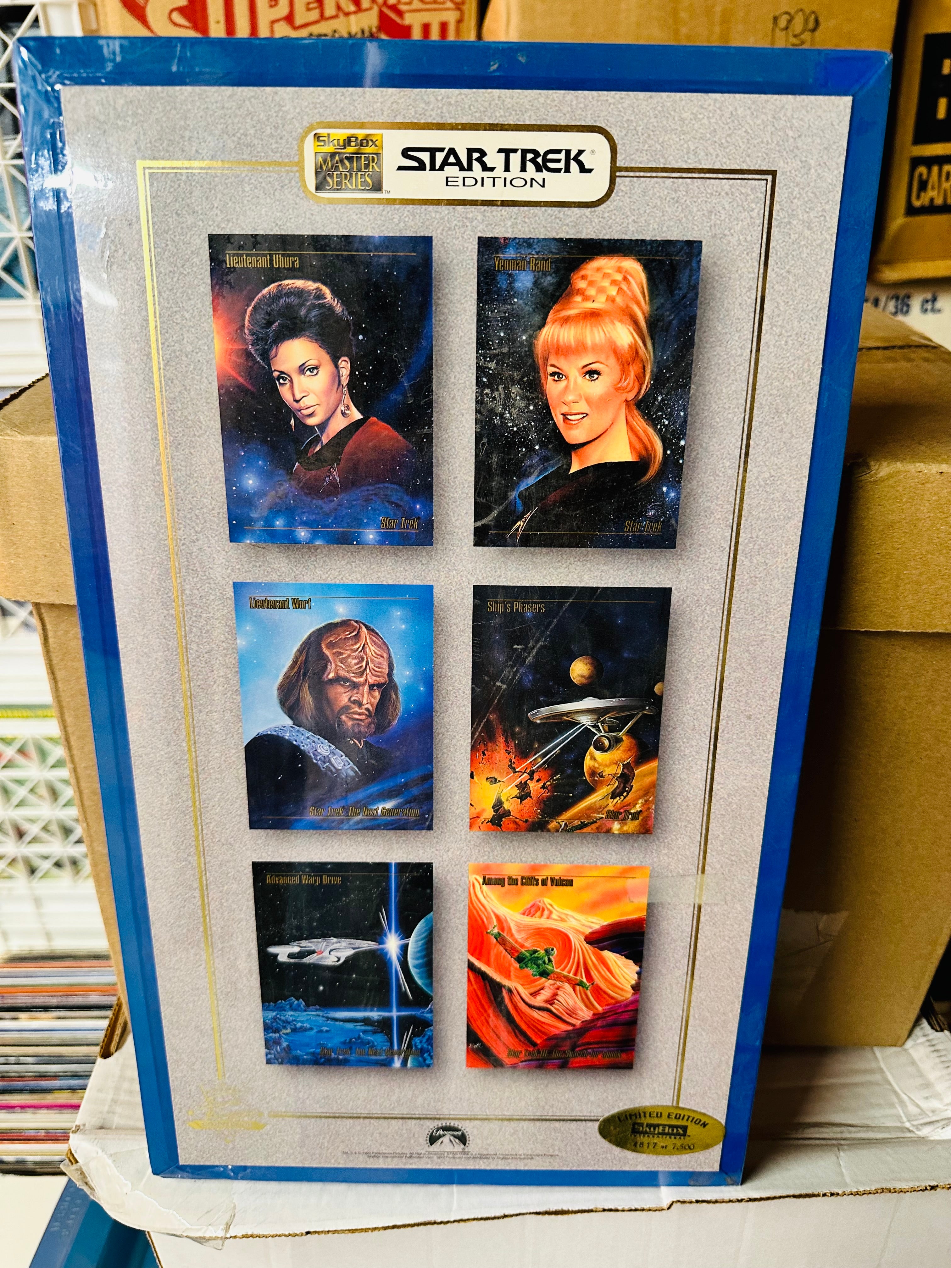 Star Trek Masterpieces rare numbered uncut cards sheet matted and shri Star Trek Masterpieces rare numbered uncut cards sheet matted and shri