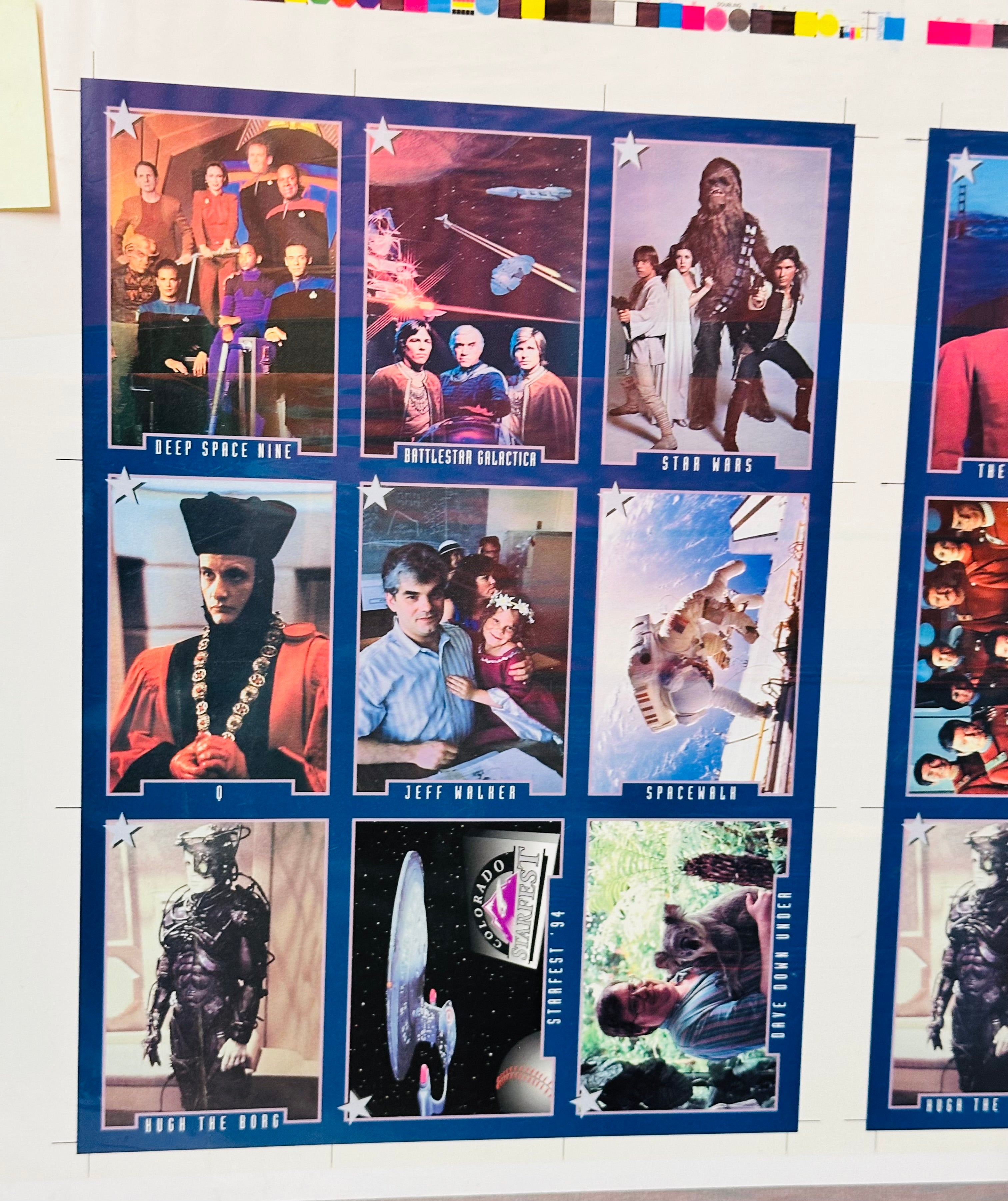 Star Trek Denver convention rare limited issued cards uncut sheet matted 1990s