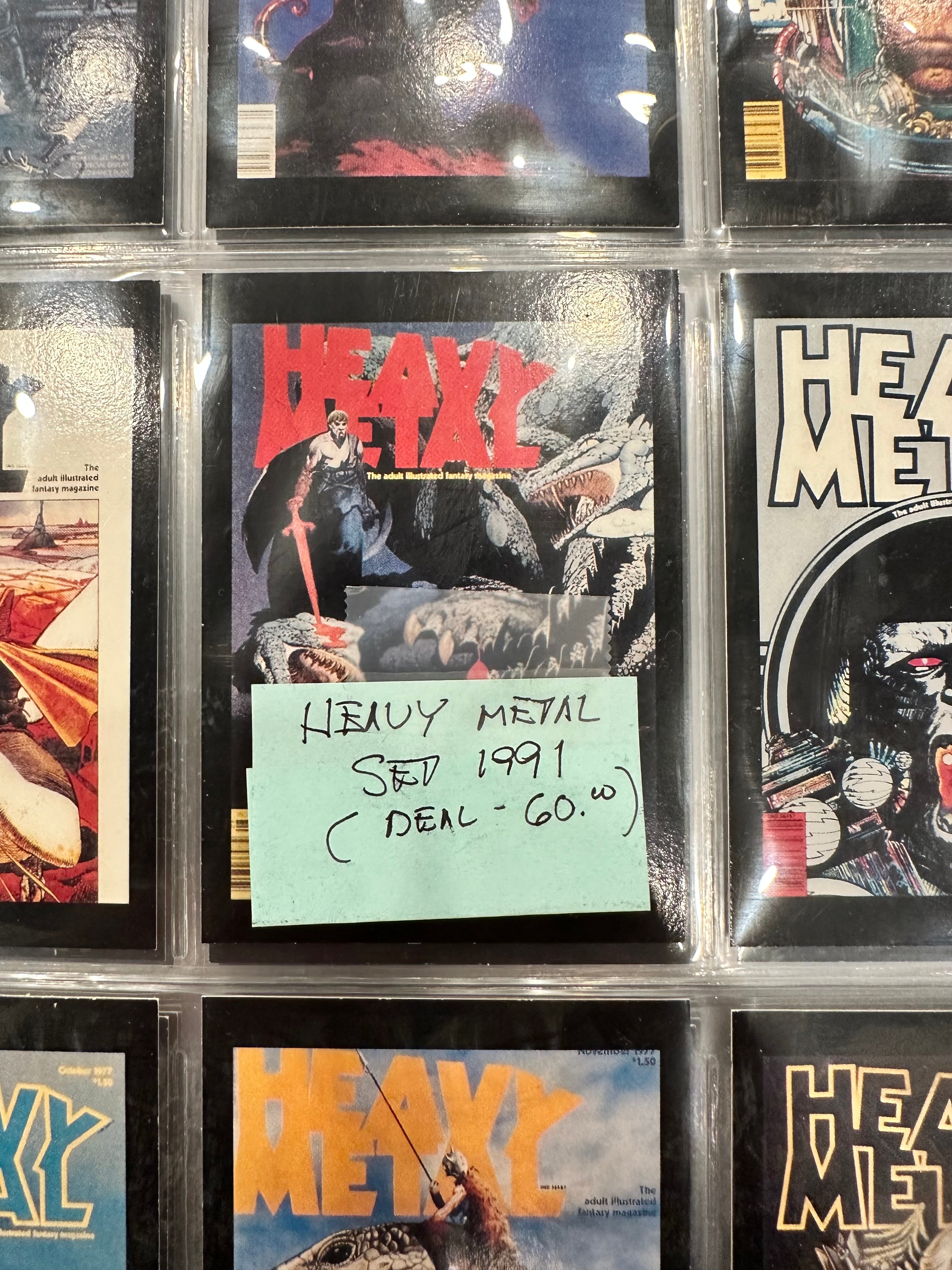 Heavy metal magazine covers rare cards set in pages 1991