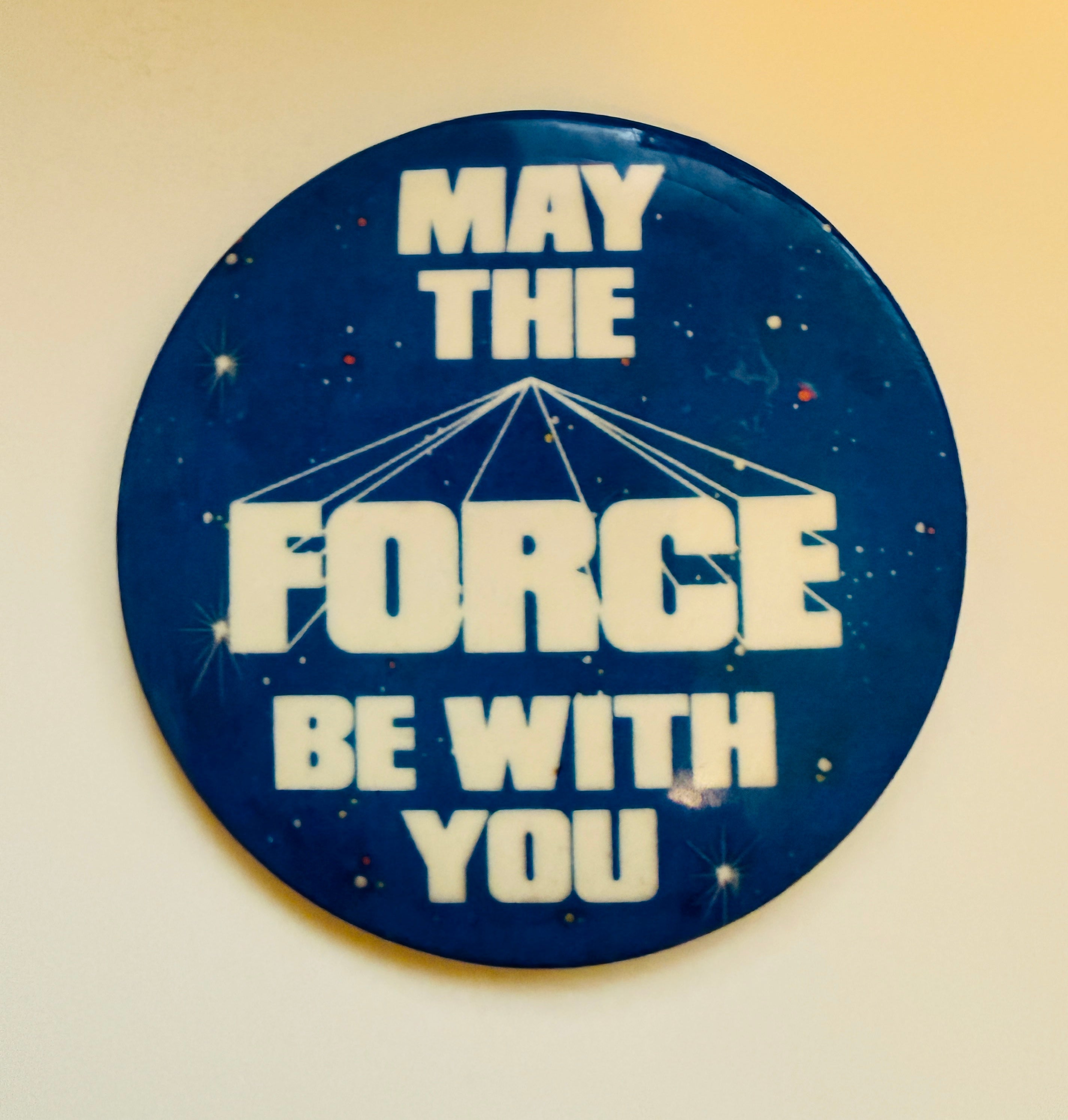 Star Wars original vintage 3x3 size button 1980